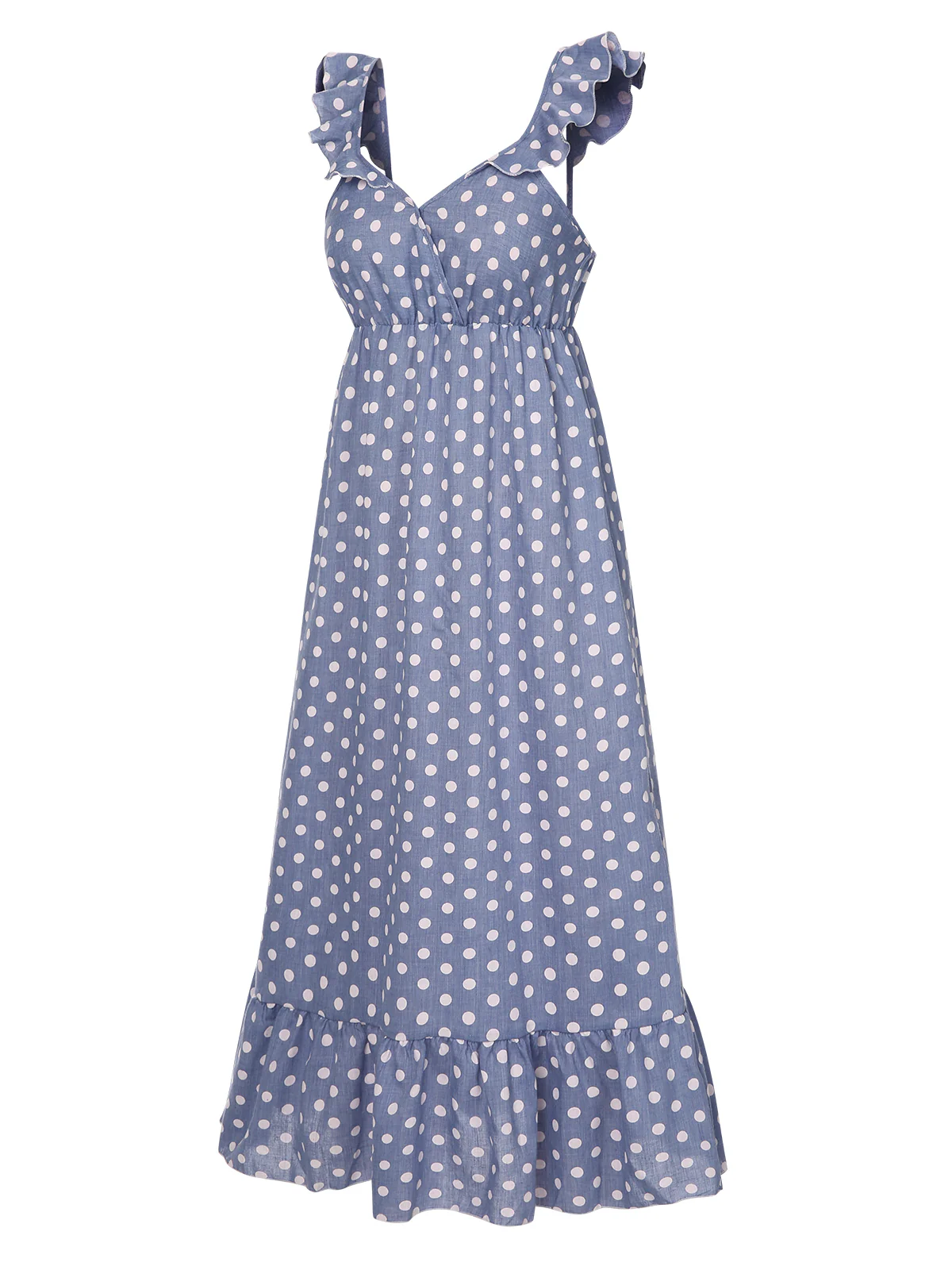 1930s Strap Ruffles Polka Dots Nightgowns - Image 3