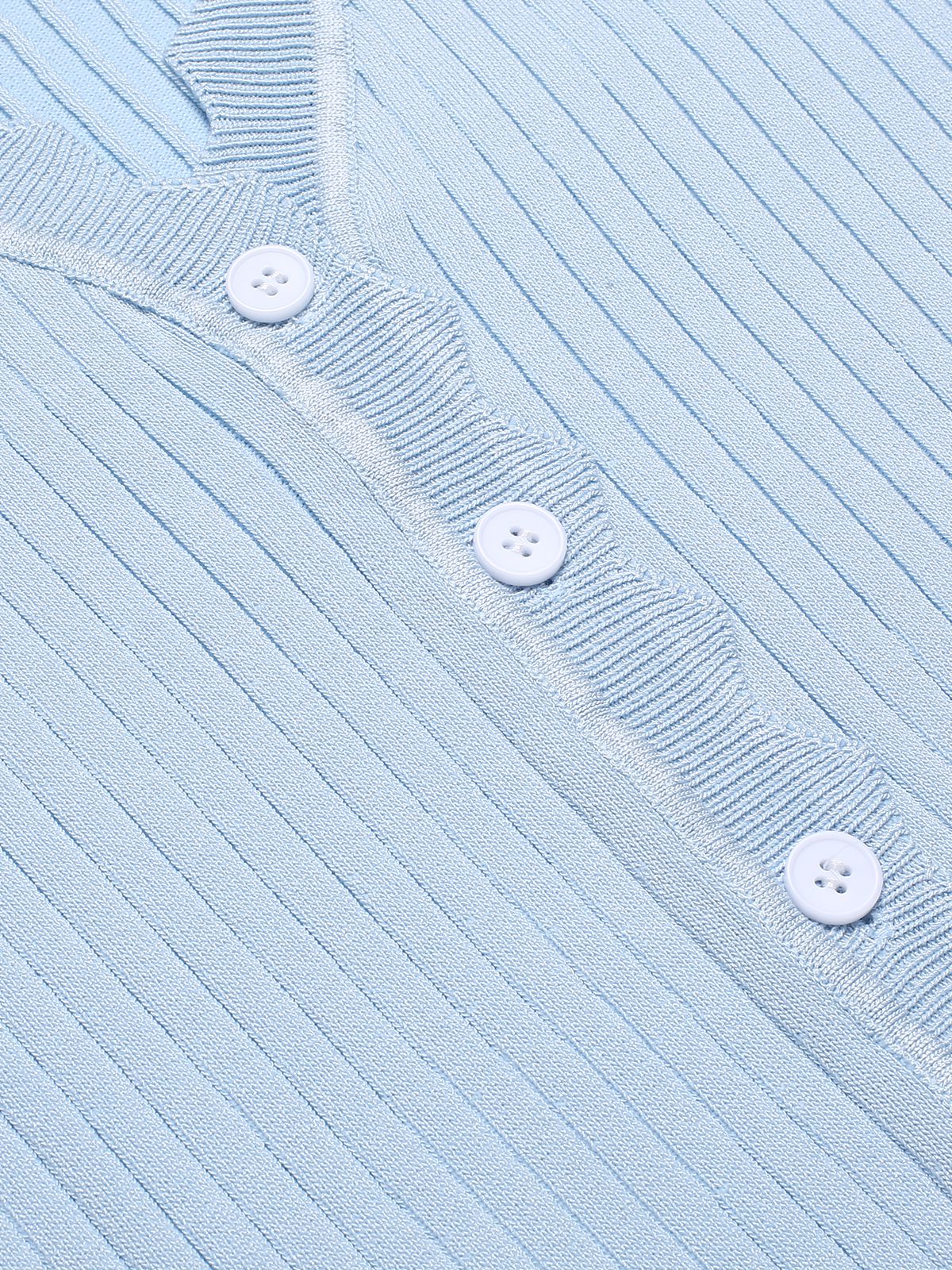 1930s V-Neck Ruffles Long Sleeve Sweater Coat - Image 11