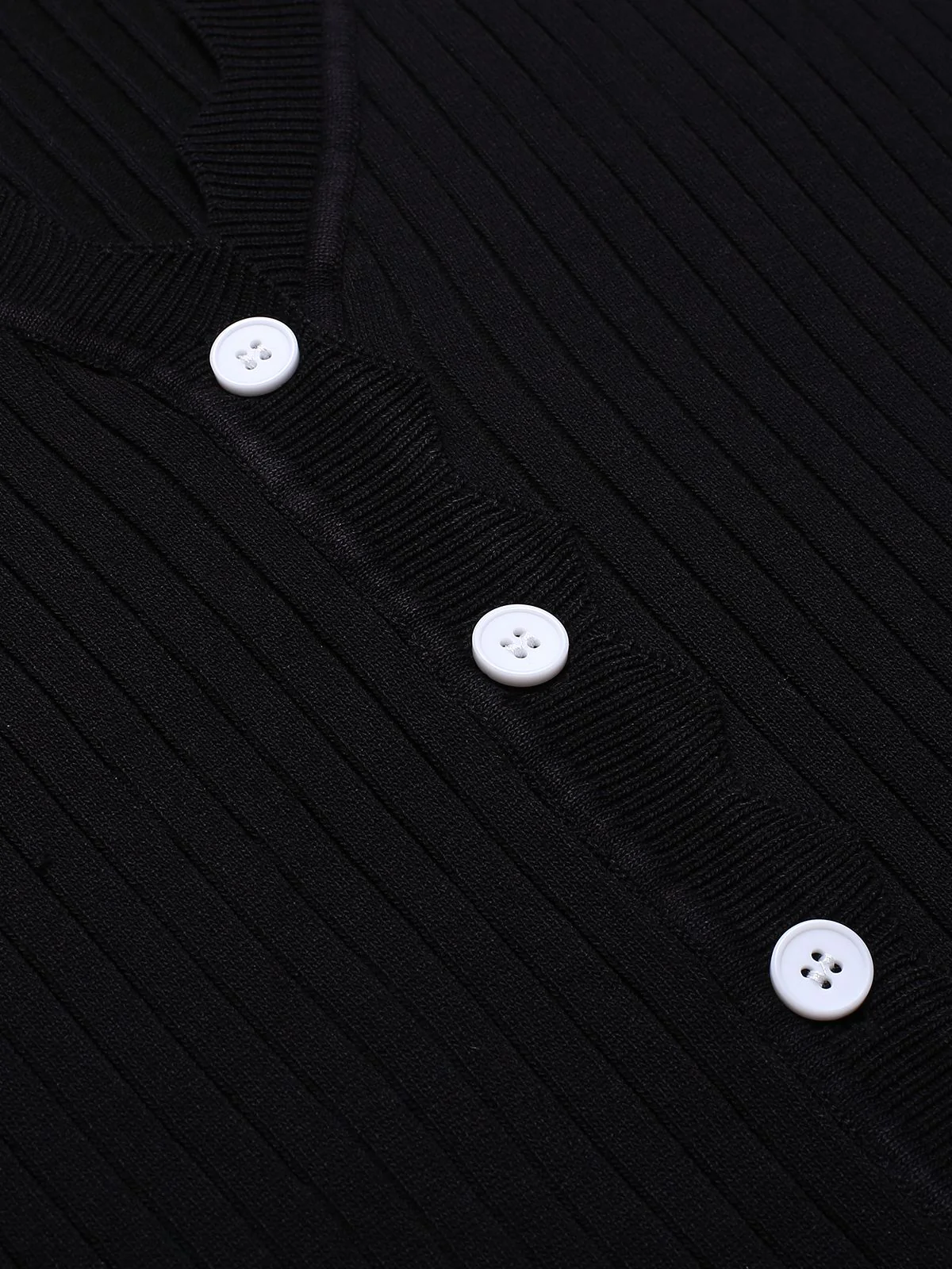 1930s V-Neck Ruffles Long Sleeve Sweater Coat - Image 17