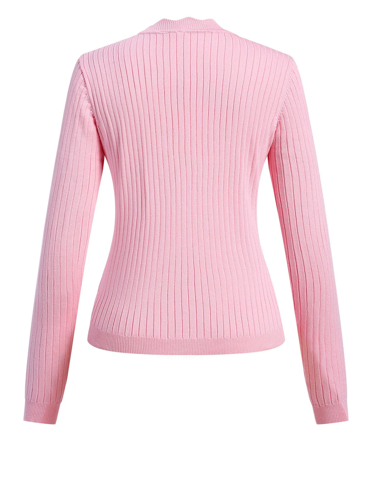 1930s V-Neck Ruffles Long Sleeve Sweater Coat - Image 4