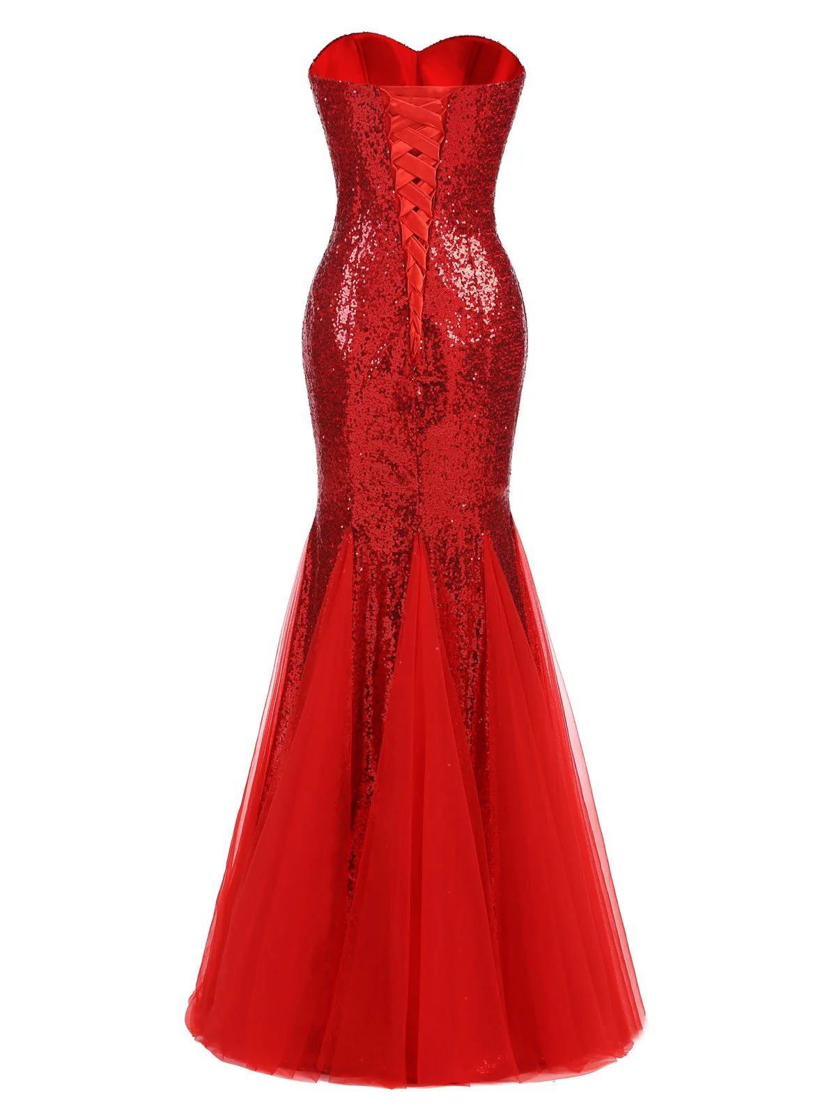 1930s Vintage Sequin Strapless Dress - Image 3