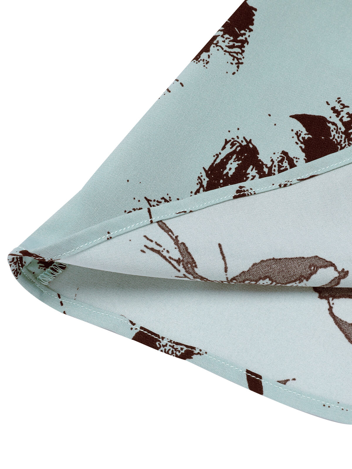 1940s Blue Floral Dress With Bow Belt - Image 5