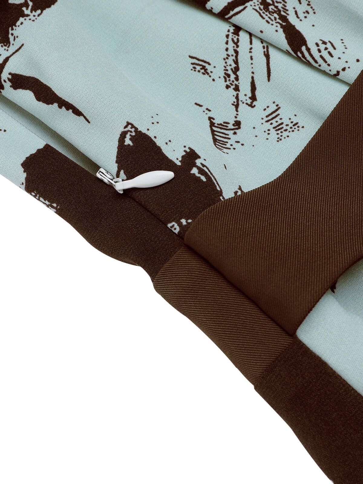 1940s Blue Floral Dress With Bow Belt - Image 6