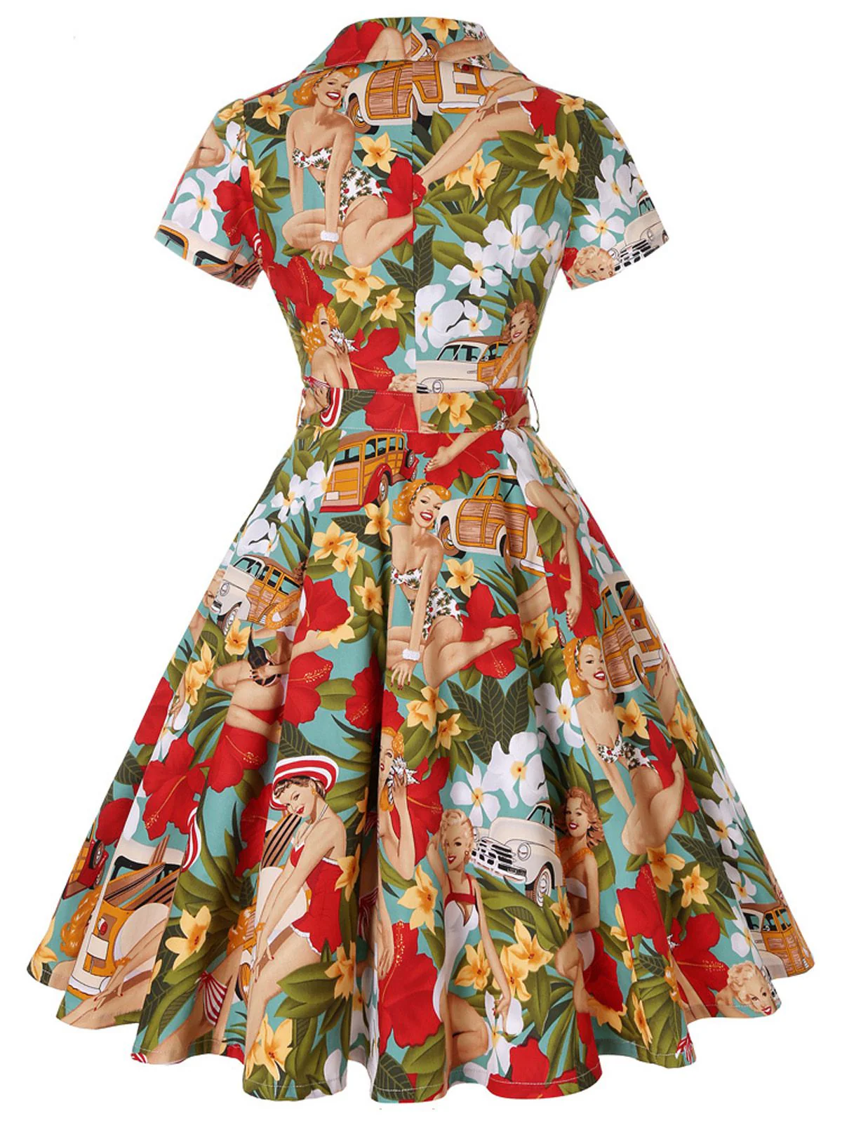 1950s Bikini Girls Swing Dress - Image 3