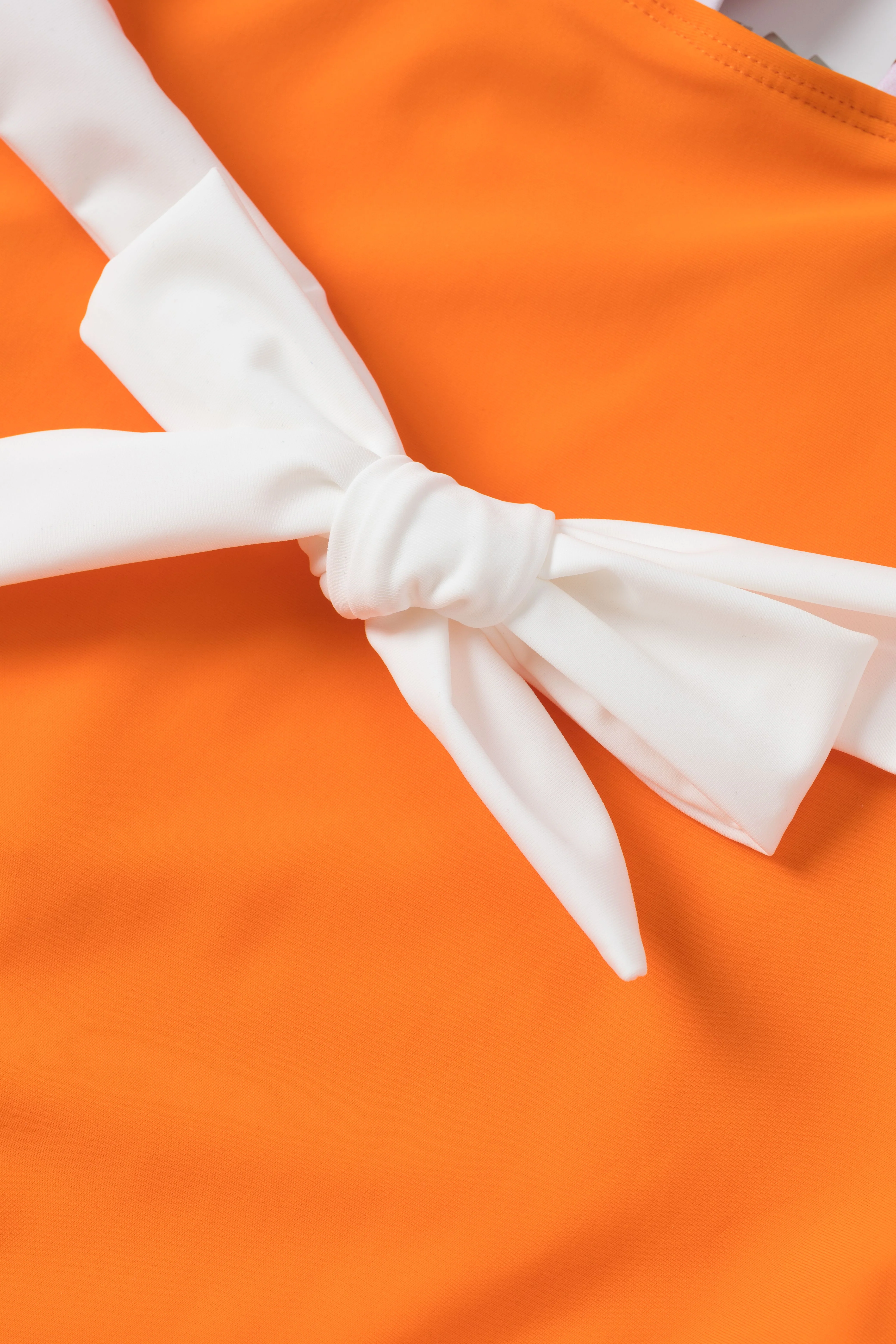 1950s Bow Tie Floral Cross Straps Swimsuit - Image 14