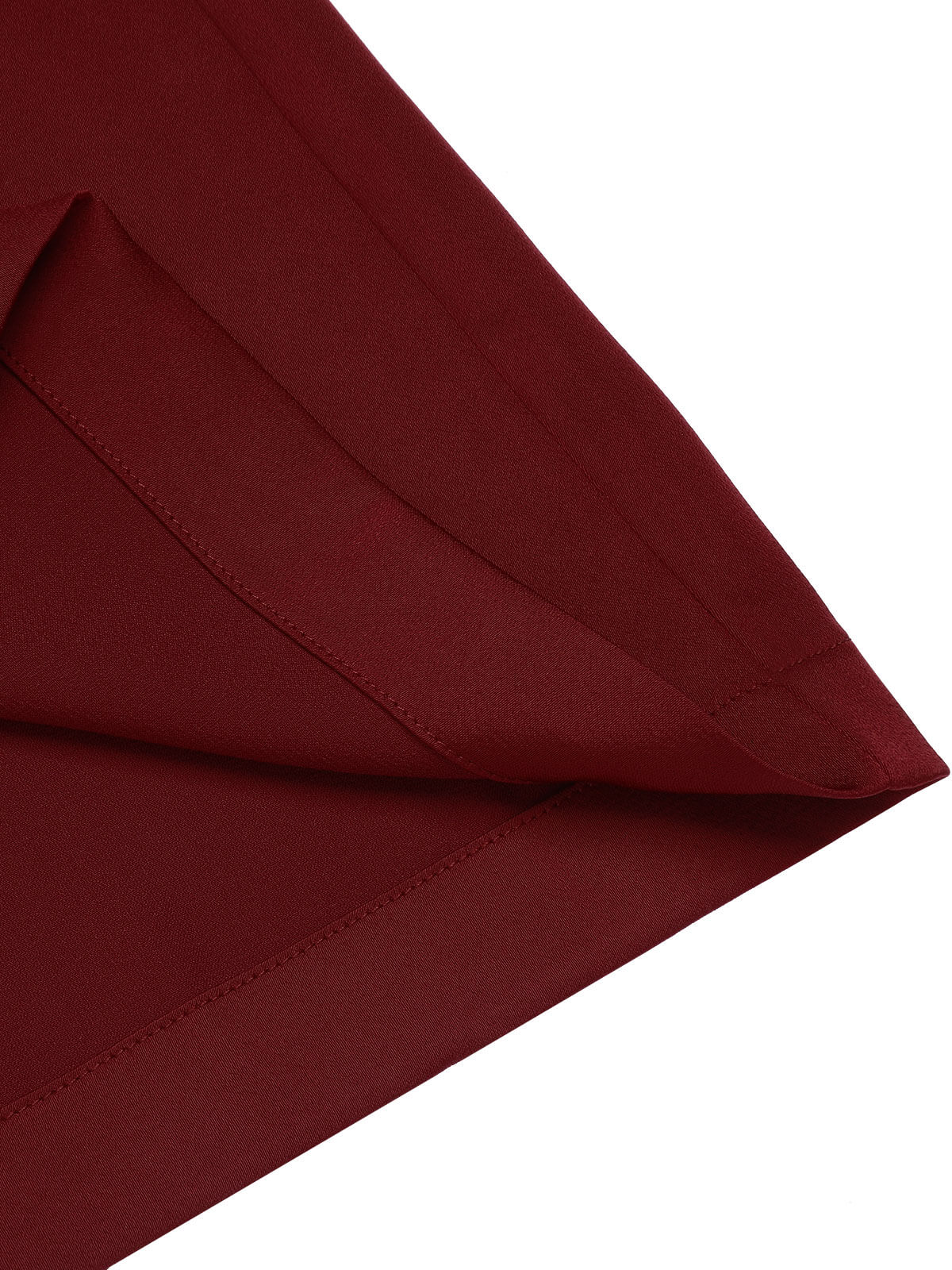 Red 1950s Burgundy Button Wide leg Pants - Image 6