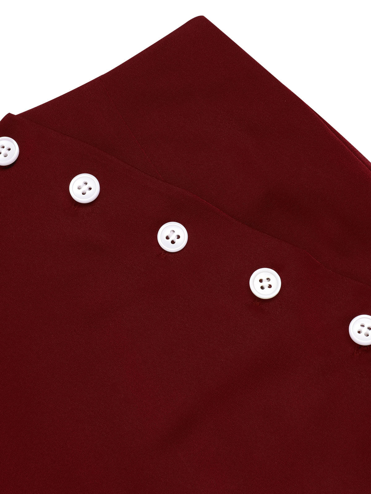 Red 1950s Burgundy Button Wide leg Pants - Image 7