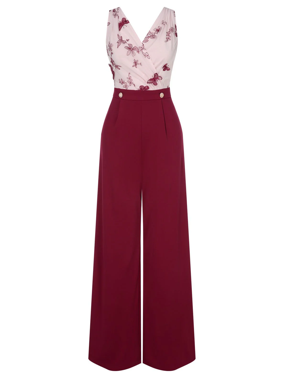 1930s Butterfly Button Patchwork Jumpsuit - Image 3