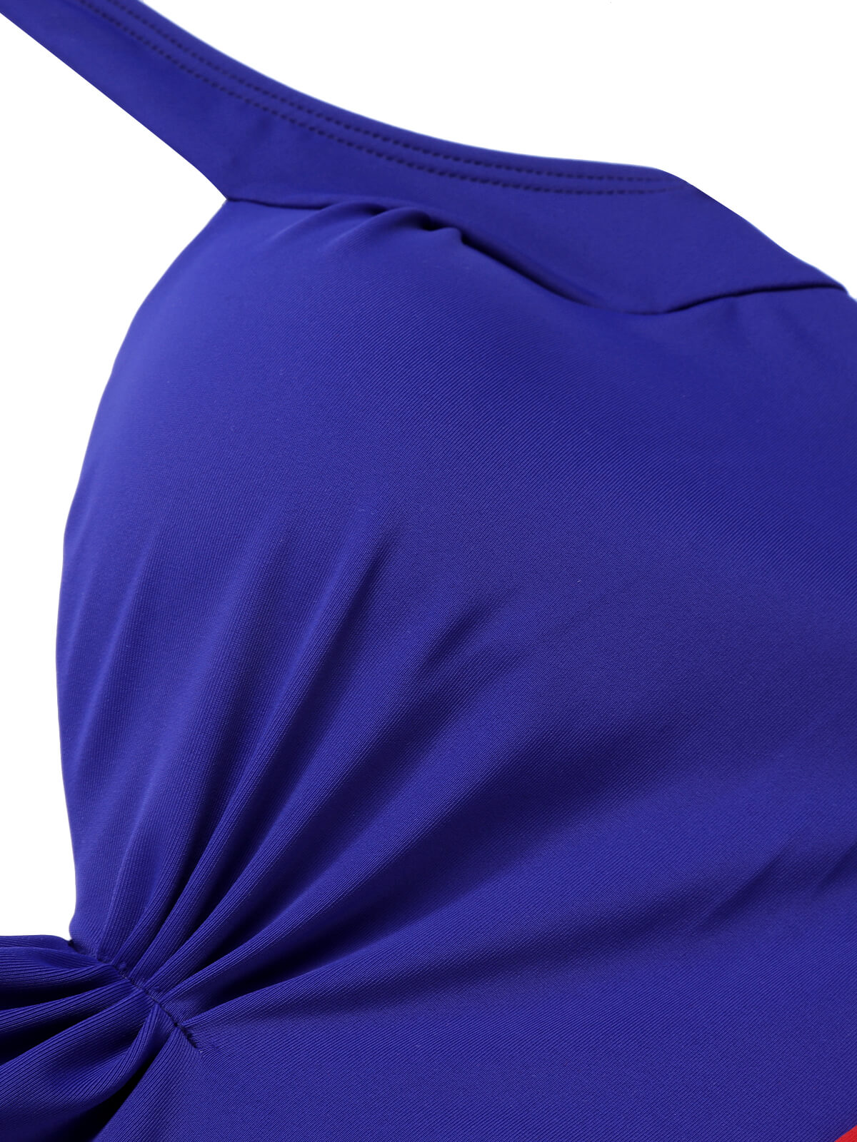 1950s Color Block Lace-Up Halter Swimsuit - Image 5