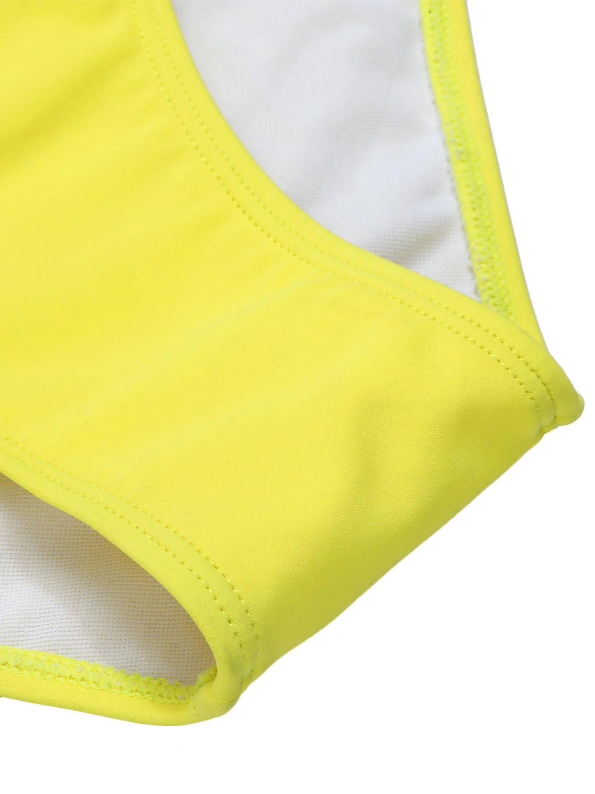 1950s Color Block Lace-Up Halter Swimsuit - Image 7