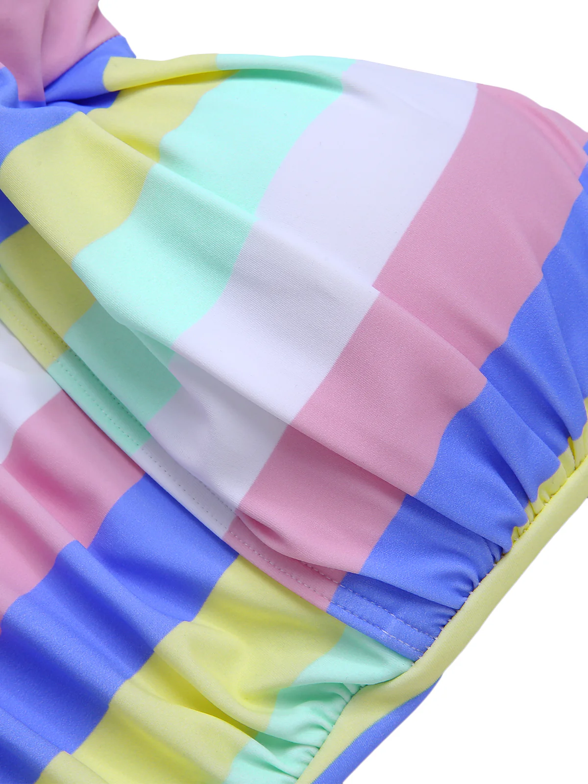 1950s Colorful Striped One-Piece Swimsuit - Image 6