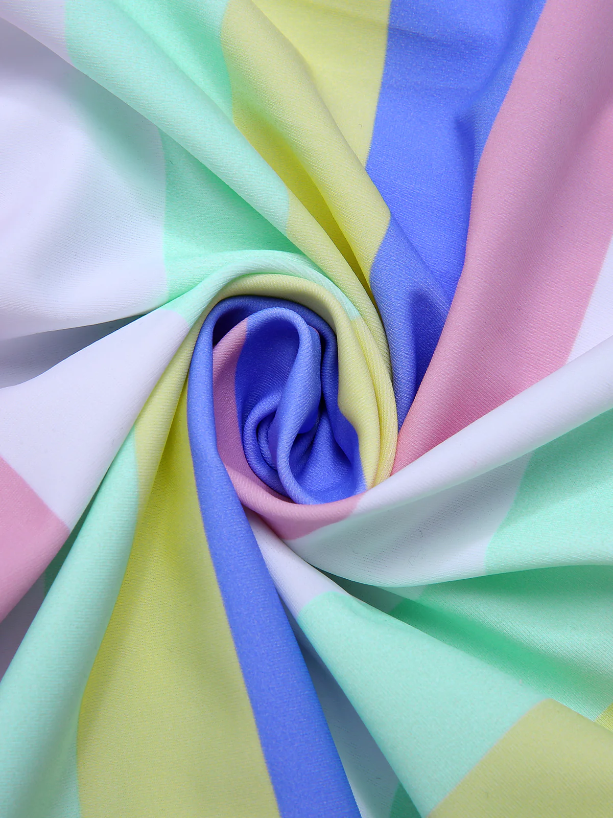 1950s Colorful Striped One-Piece Swimsuit - Image 7