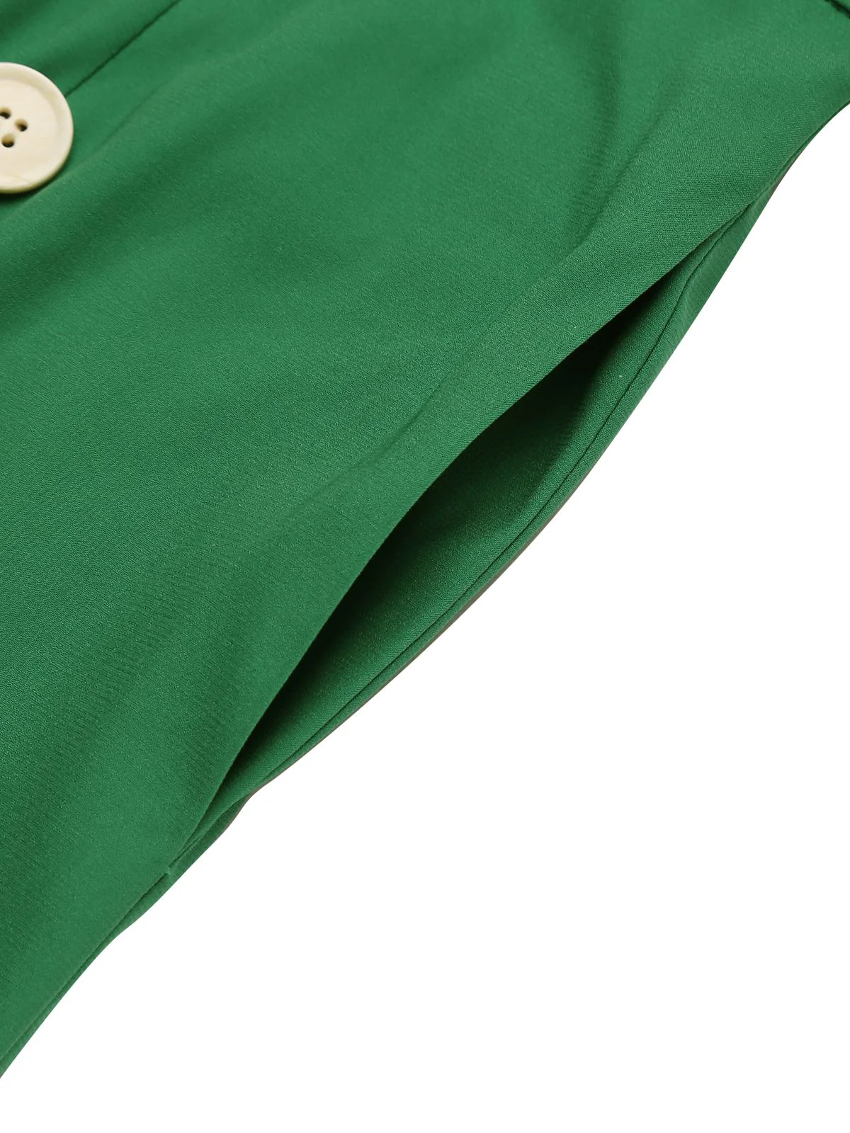 1950s Floral Halter Button Lace-up Romper - Image 7