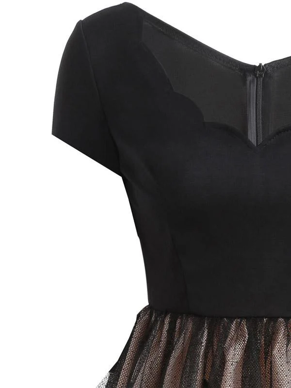 1950s Floral Patchwork Swing Dress - Image 3