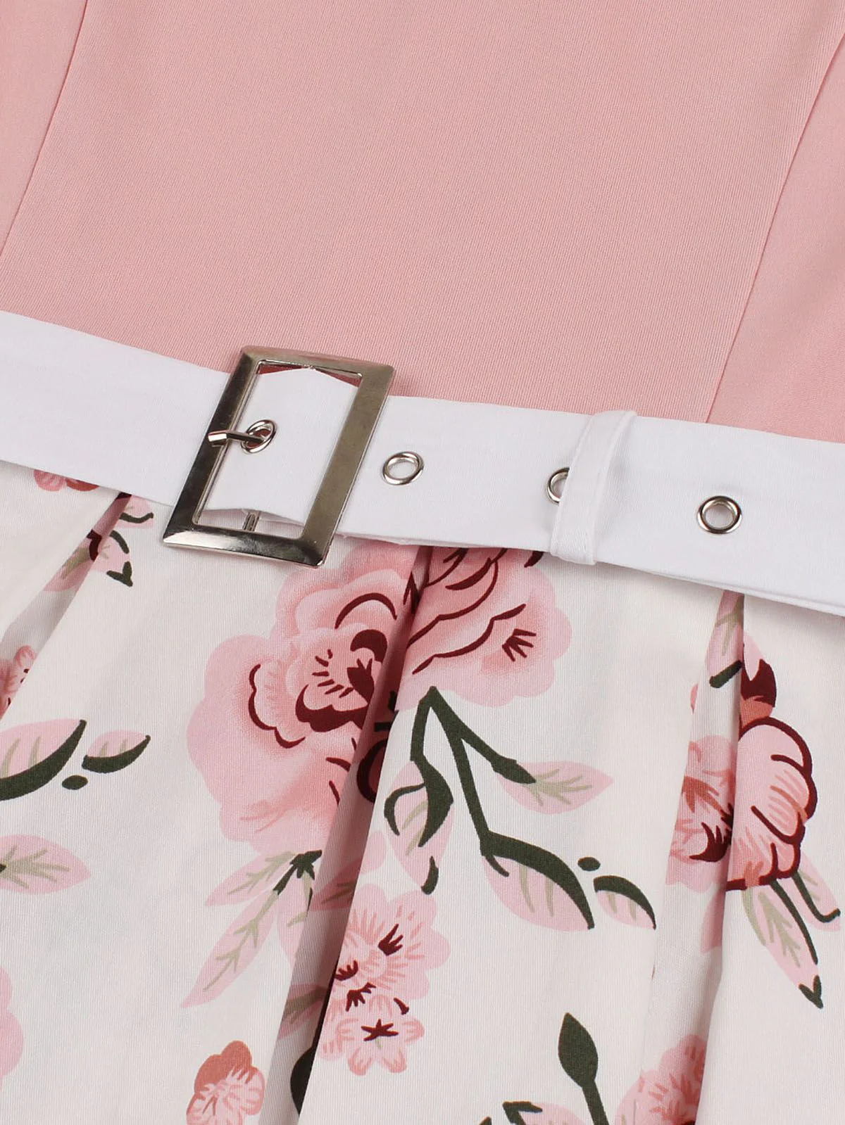 1950s Floral Patchwork Swing Dress - Image 16