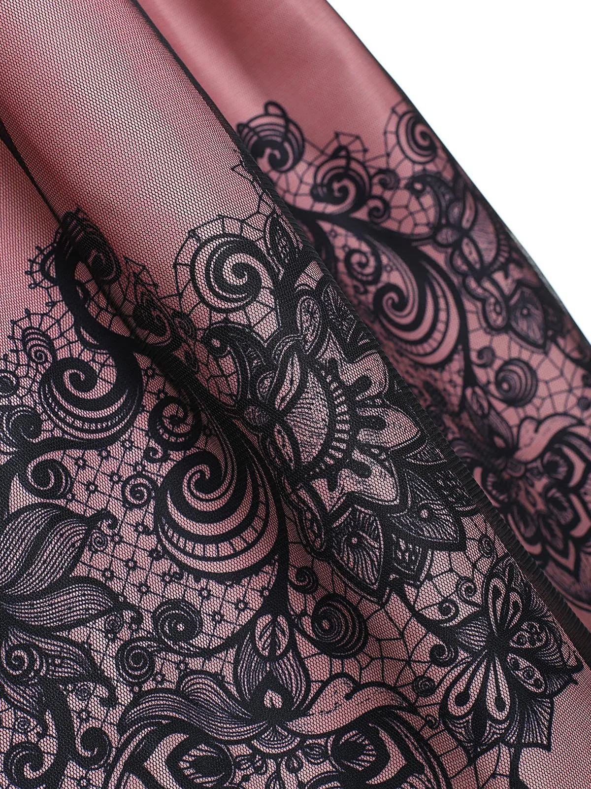 1950s Floral Print Off Shoulder Dress - Image 4