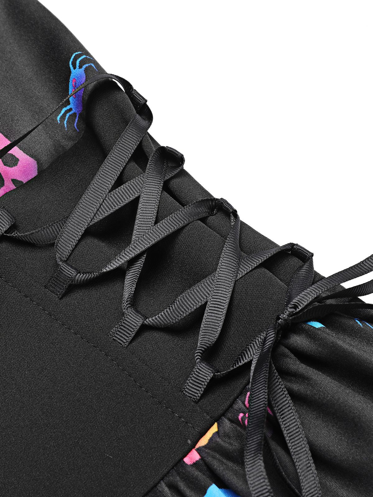 1950s Halloween Colorful Print Strap Dress - Image 5