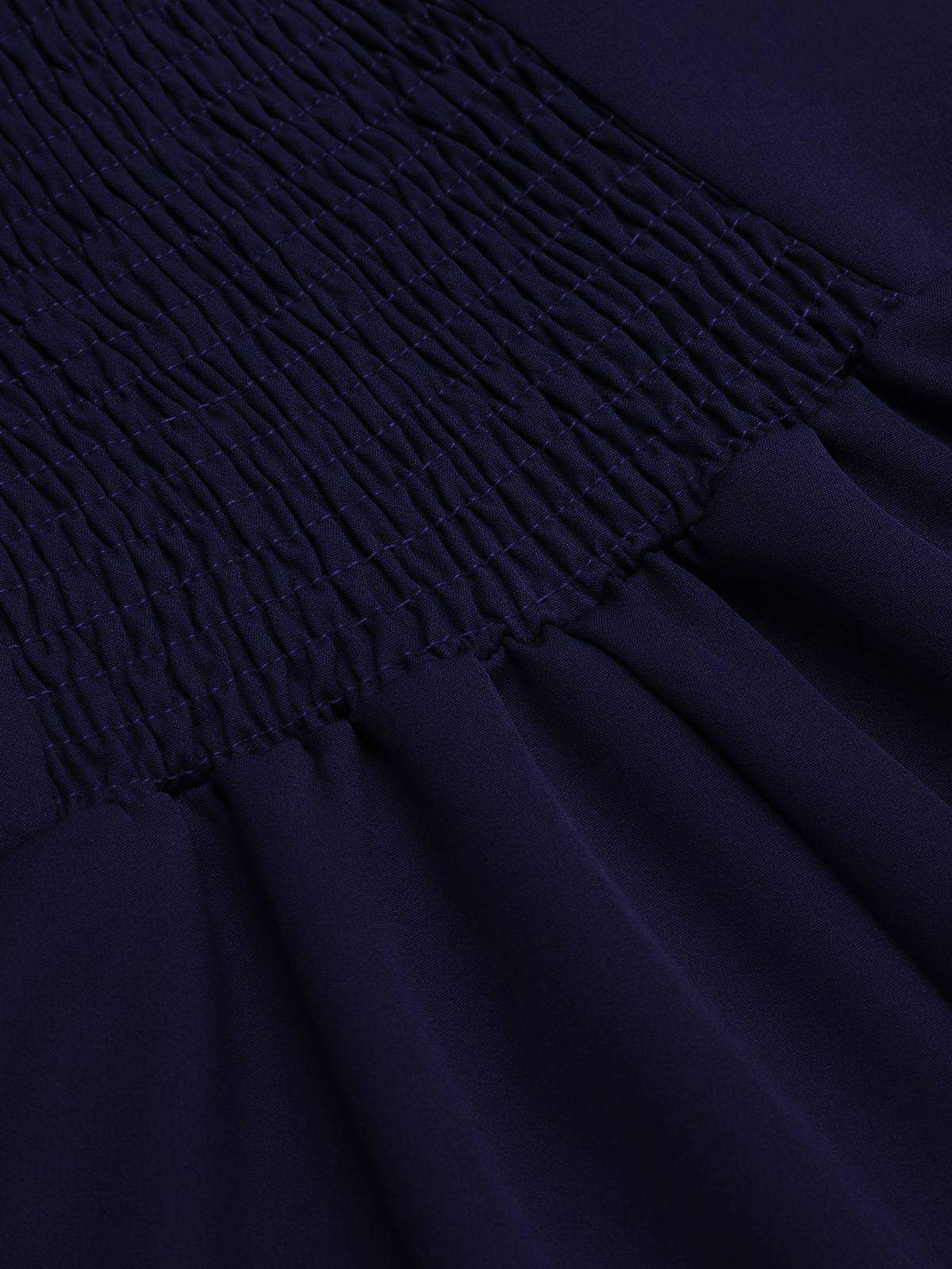 1950s Halter Navy Swing Dress - Image 4