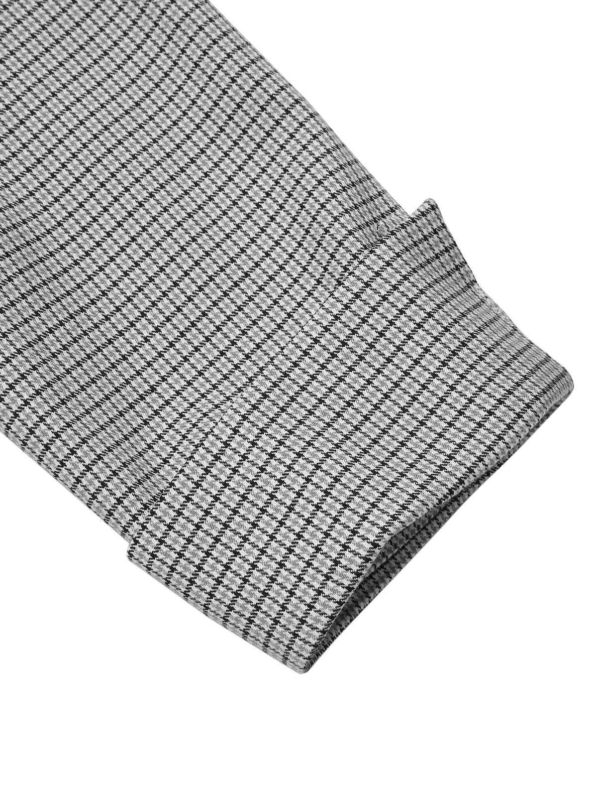 1950s Houndstooth Detachable Bow Collar Dress - Image 7