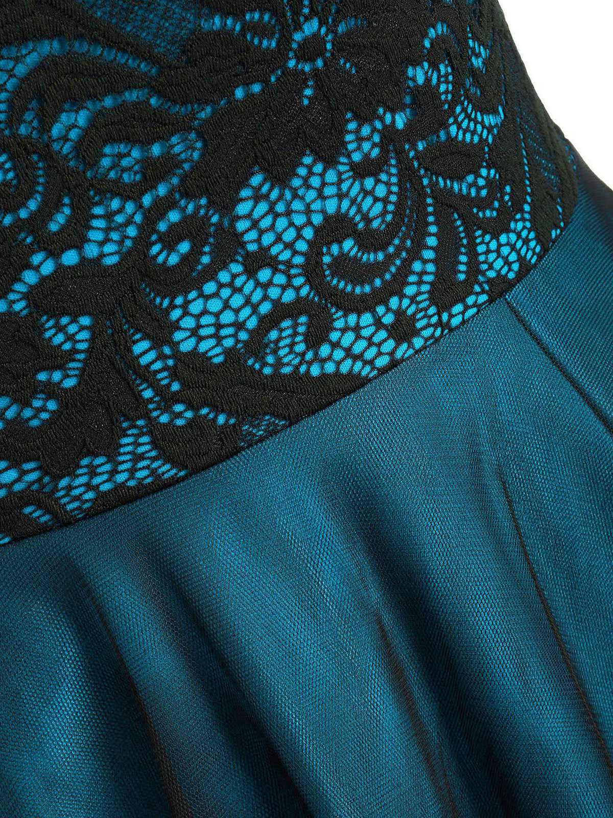 1950s Off Shoulder Lace Swing Dress - Image 8