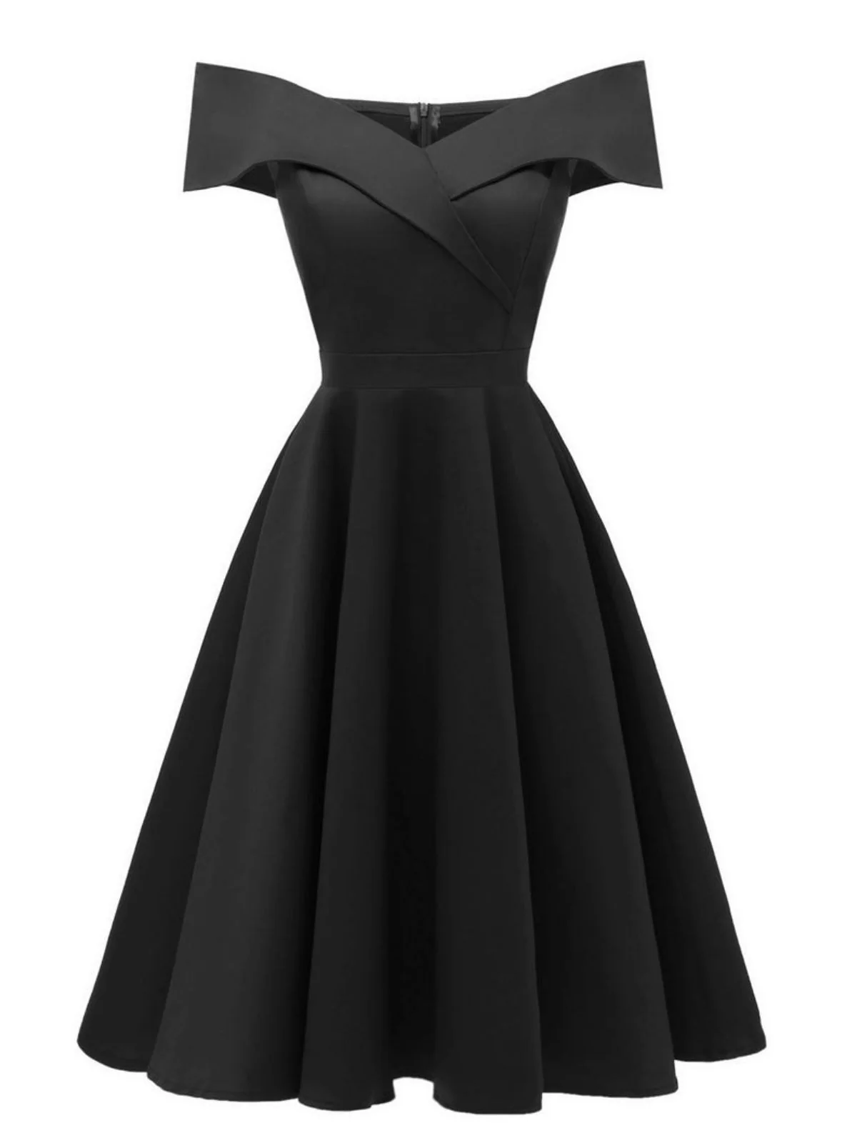 [Pre-Sale] 1950s Off Shoulder Swing Dress - Image 9