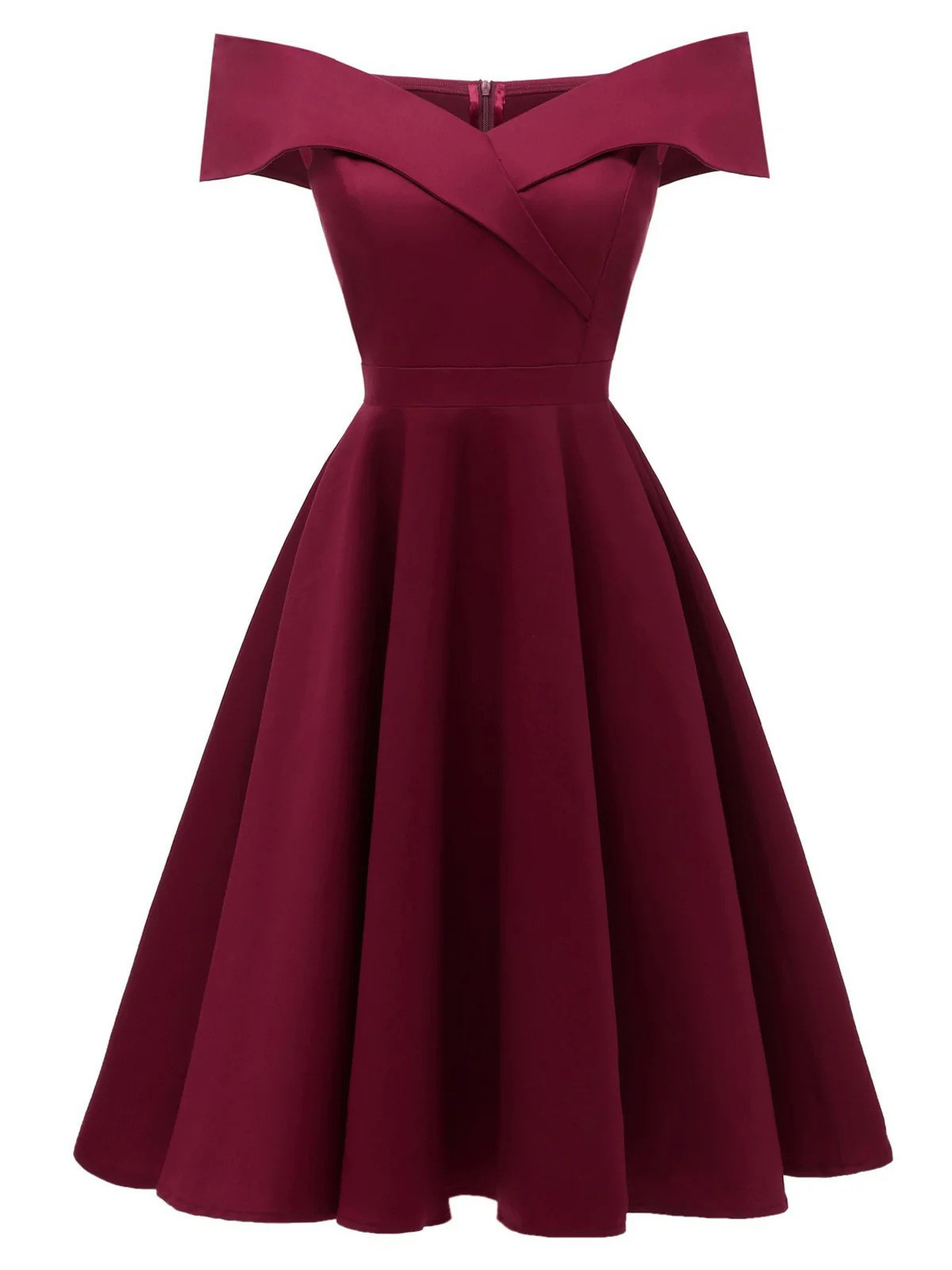 1950s Off Shoulder Swing Dress - Image 7