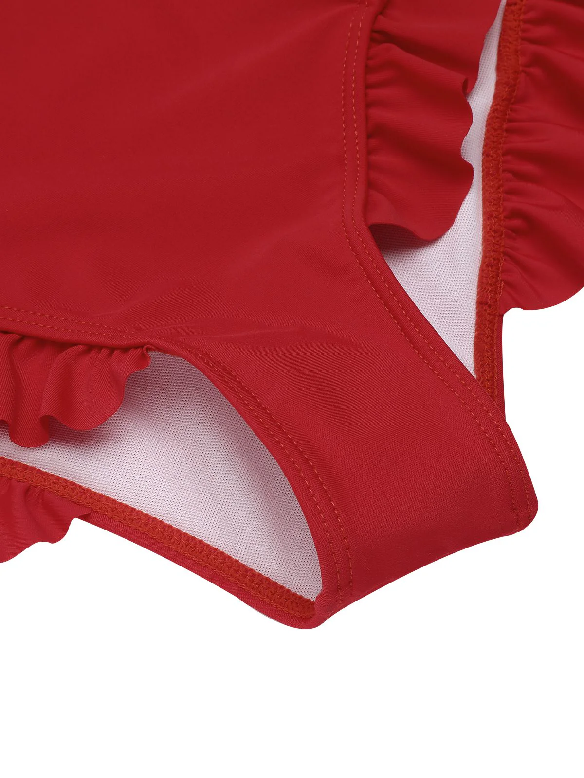 1950s One-shoulder Ruffle One-piece Swimsuit - Image 7