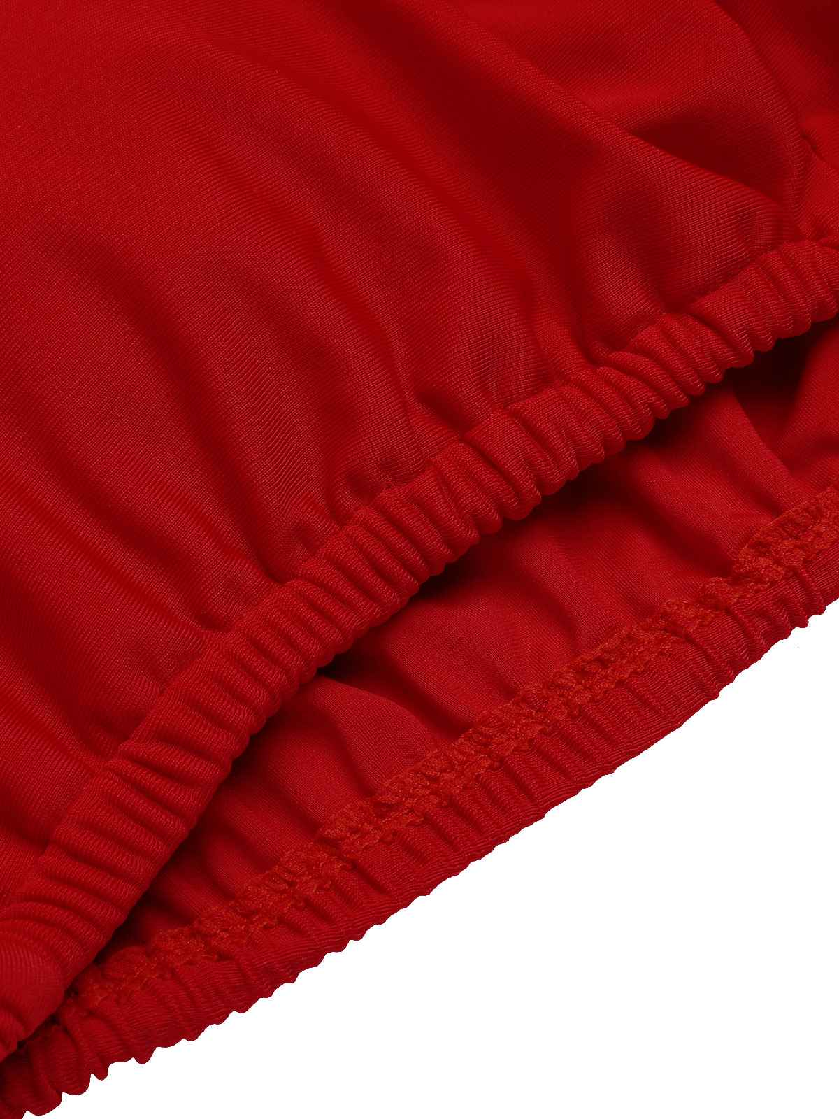 1950s Red & Black Polka Dot Halter Swimsuit - Image 5