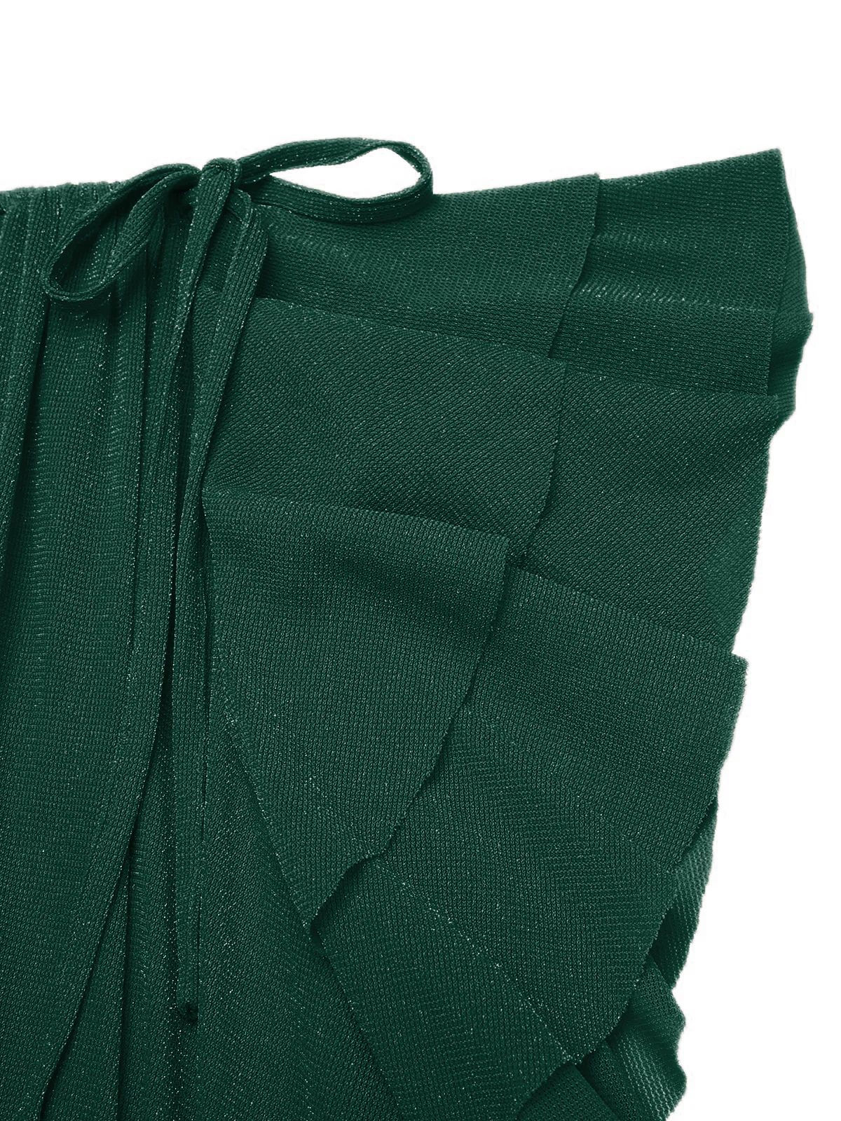 1930s Ruffle Lace-up Fishtail Dress - Image 3