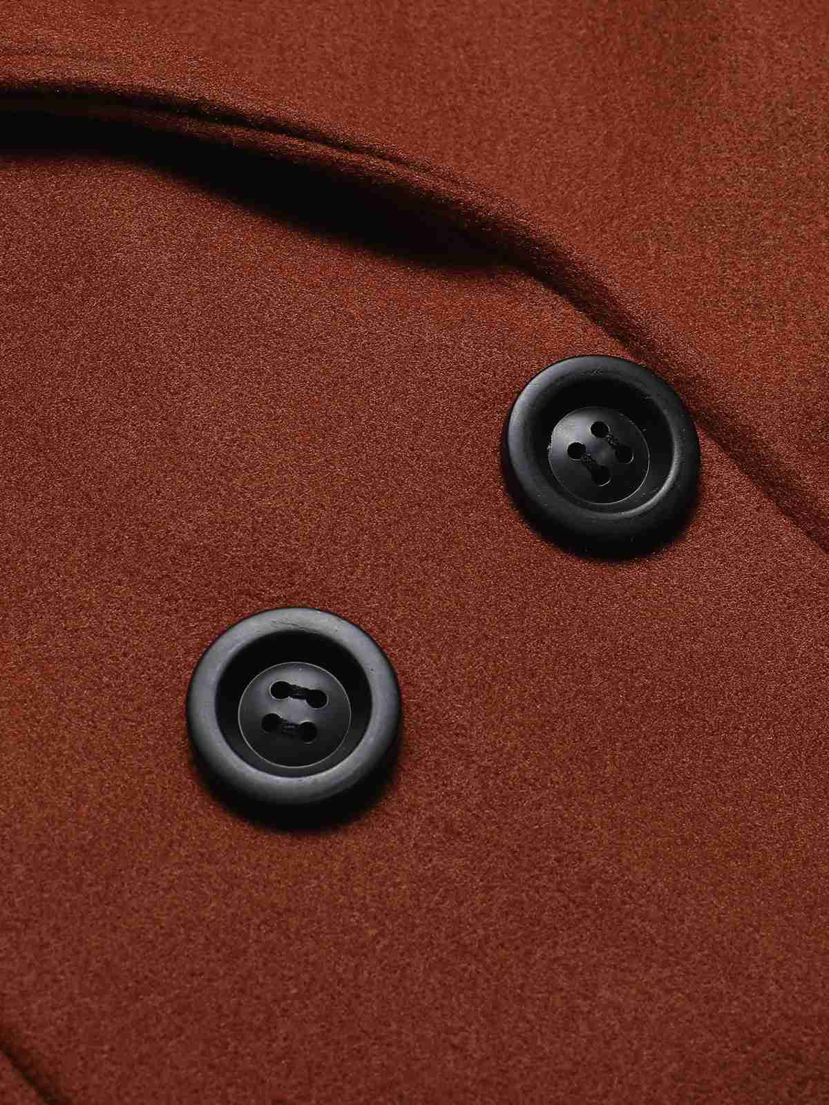 1950s Solid Double Breasted Lapel Skater Coat - Image 4