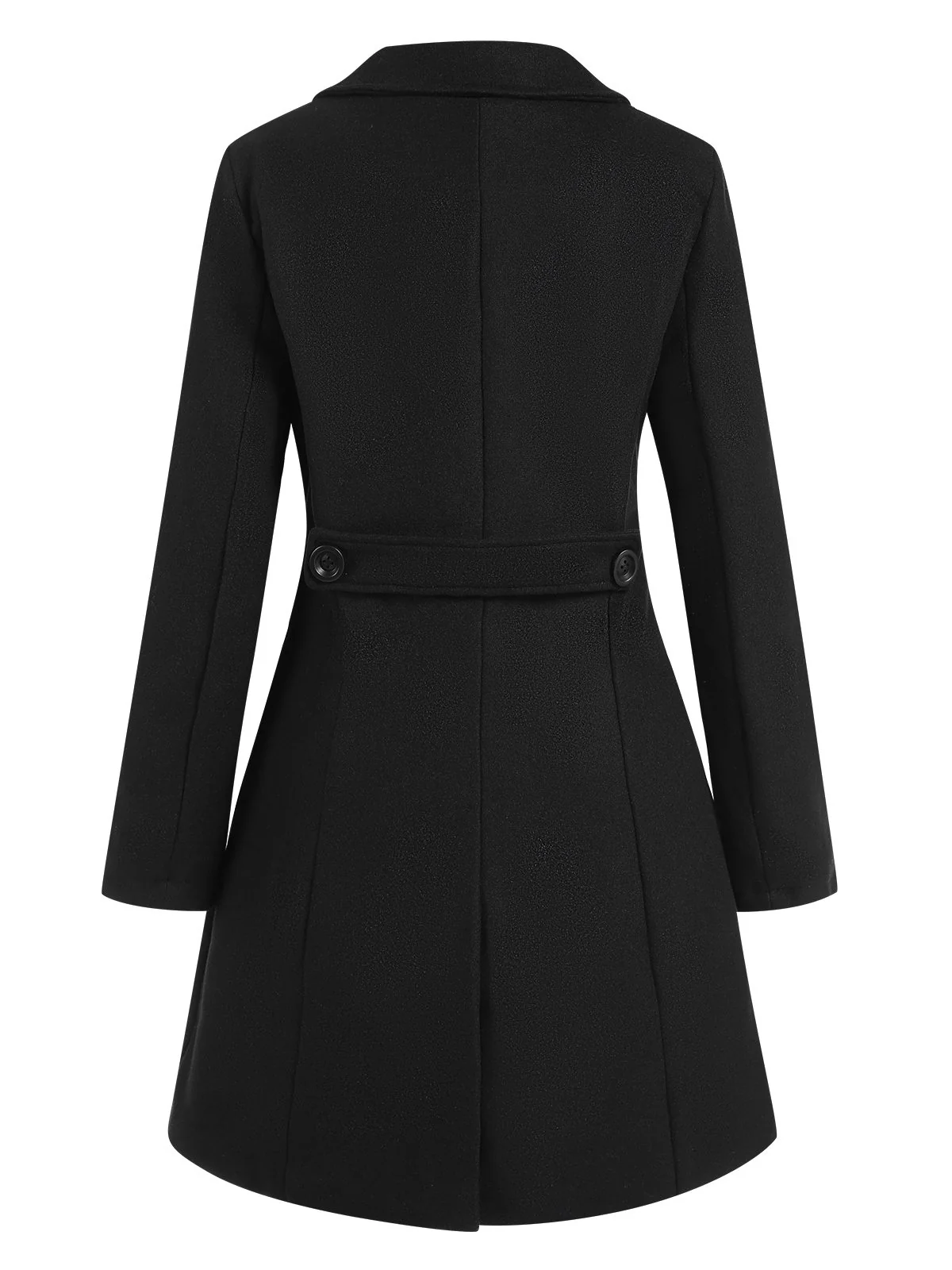 1950s Solid Double Breasted Lapel Skater Coat - Image 7