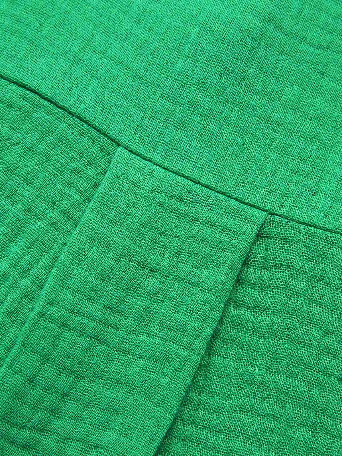 1950s Solid Lapel Button-Down Blouse - Image 10