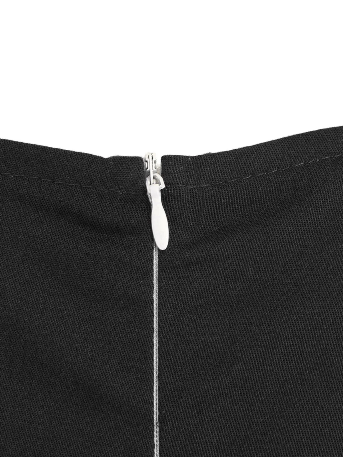 1950s Solid Sweetheart Fold Swing Dress - Image 4