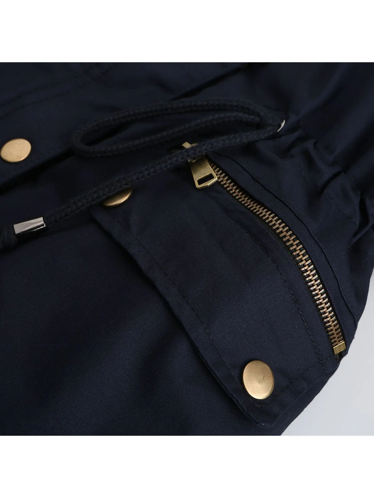 1950s Solid Zipper Fur Trimmed Coat - Image 13