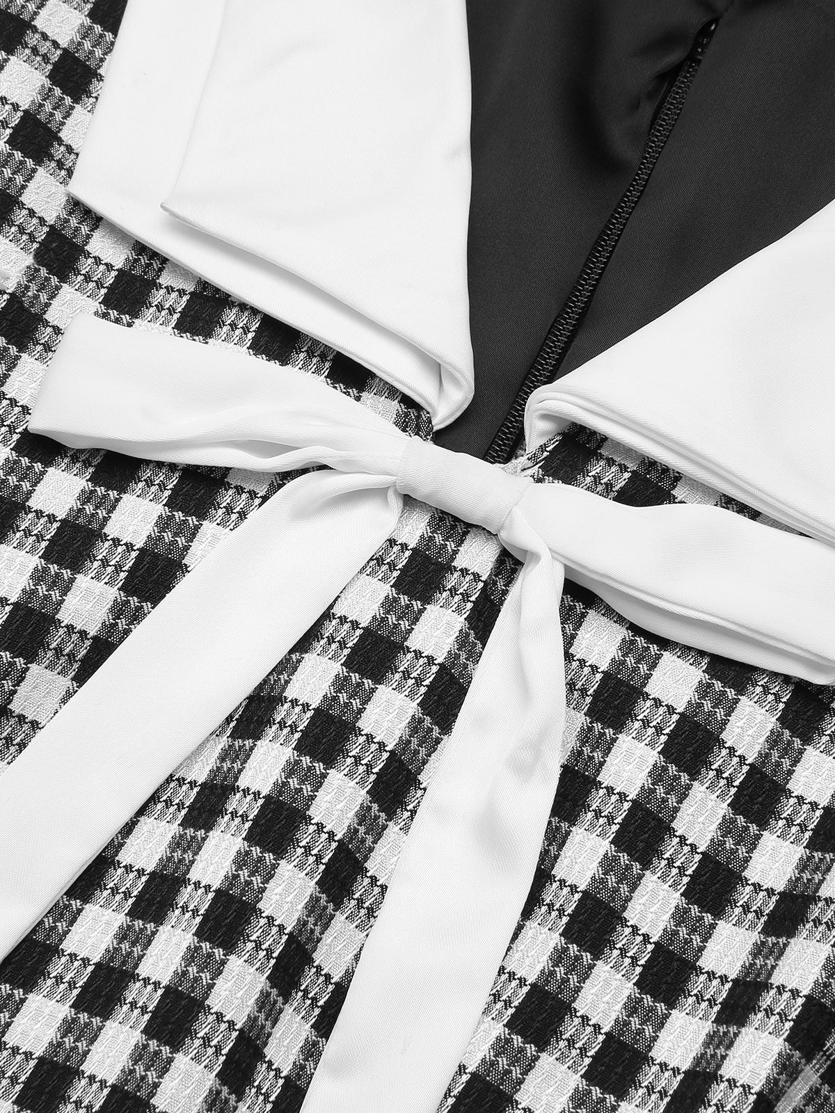 1960s Gingham Plaid Shift Dress - Image 7