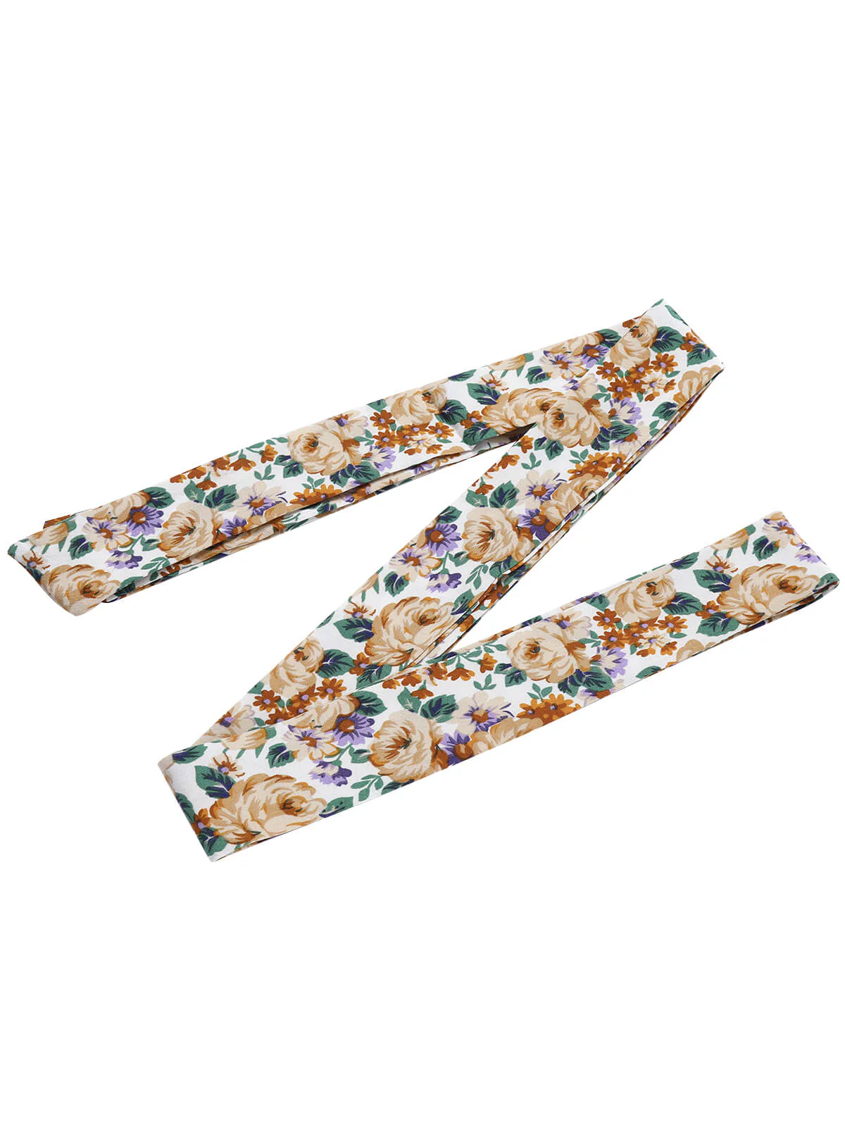 1960s Floral Flared Long Sleeve Dress With Belt - Image 7