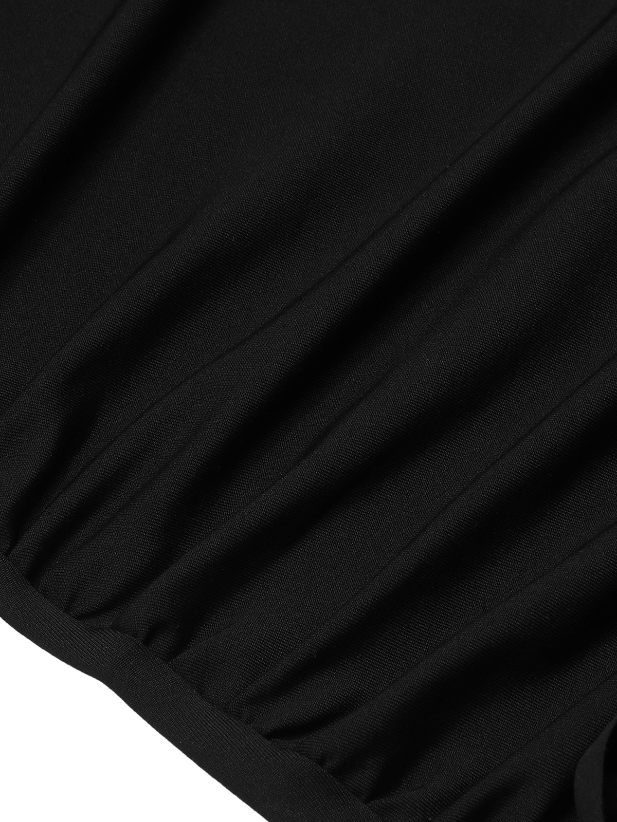 1970s Solid 3D Rose Ruffle High Low Hem Dress - Image 4