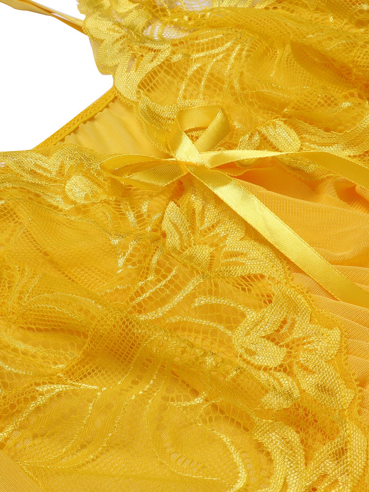 1970s Spaghetti Strap Lace Sheer Sleepwear - Image 10