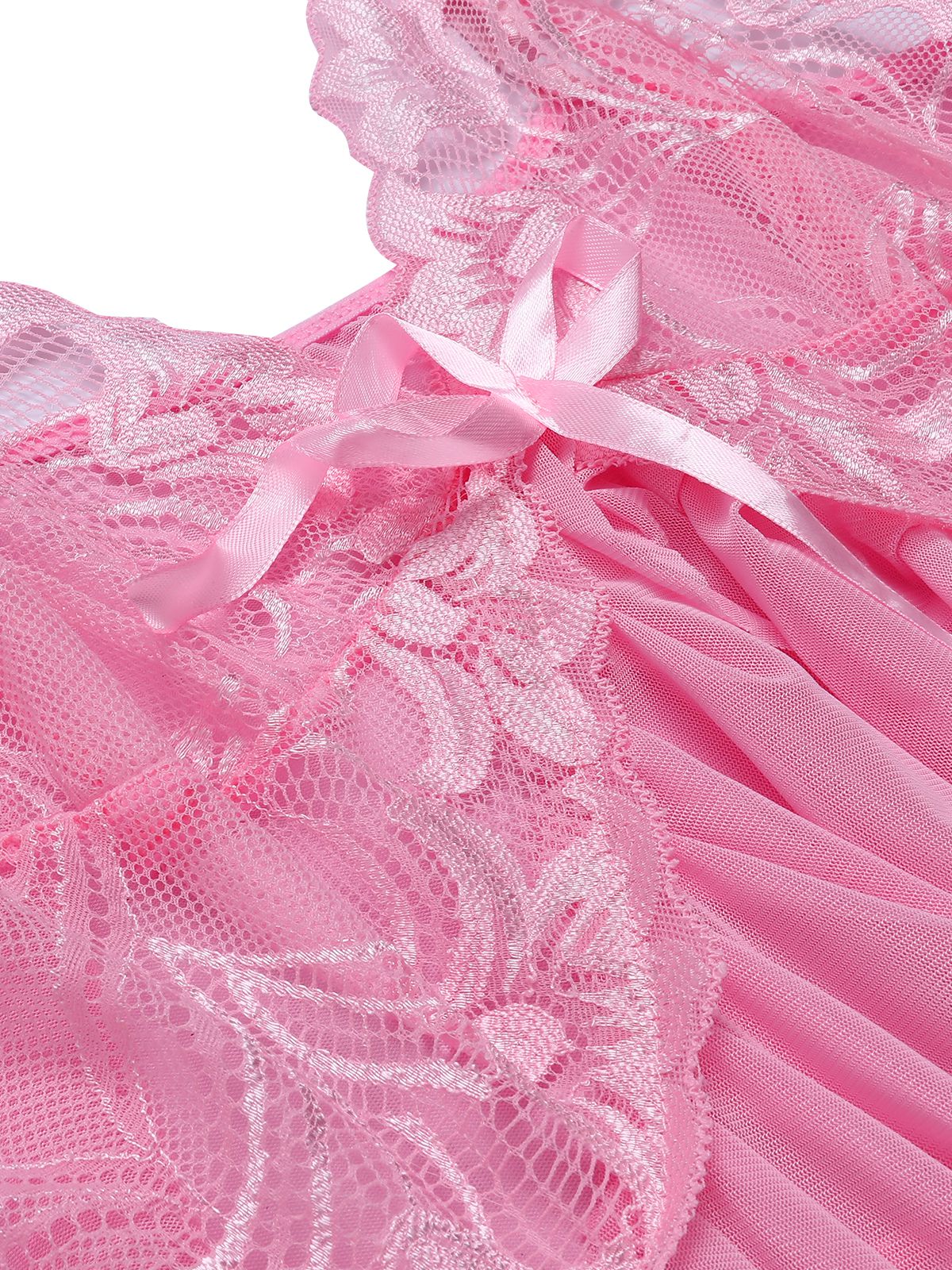 1970s Spaghetti Strap Lace Sheer Sleepwear - Image 17