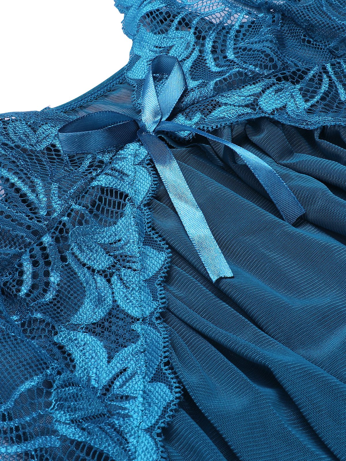 1970s Spaghetti Strap Lace Sheer Sleepwear - Image 23