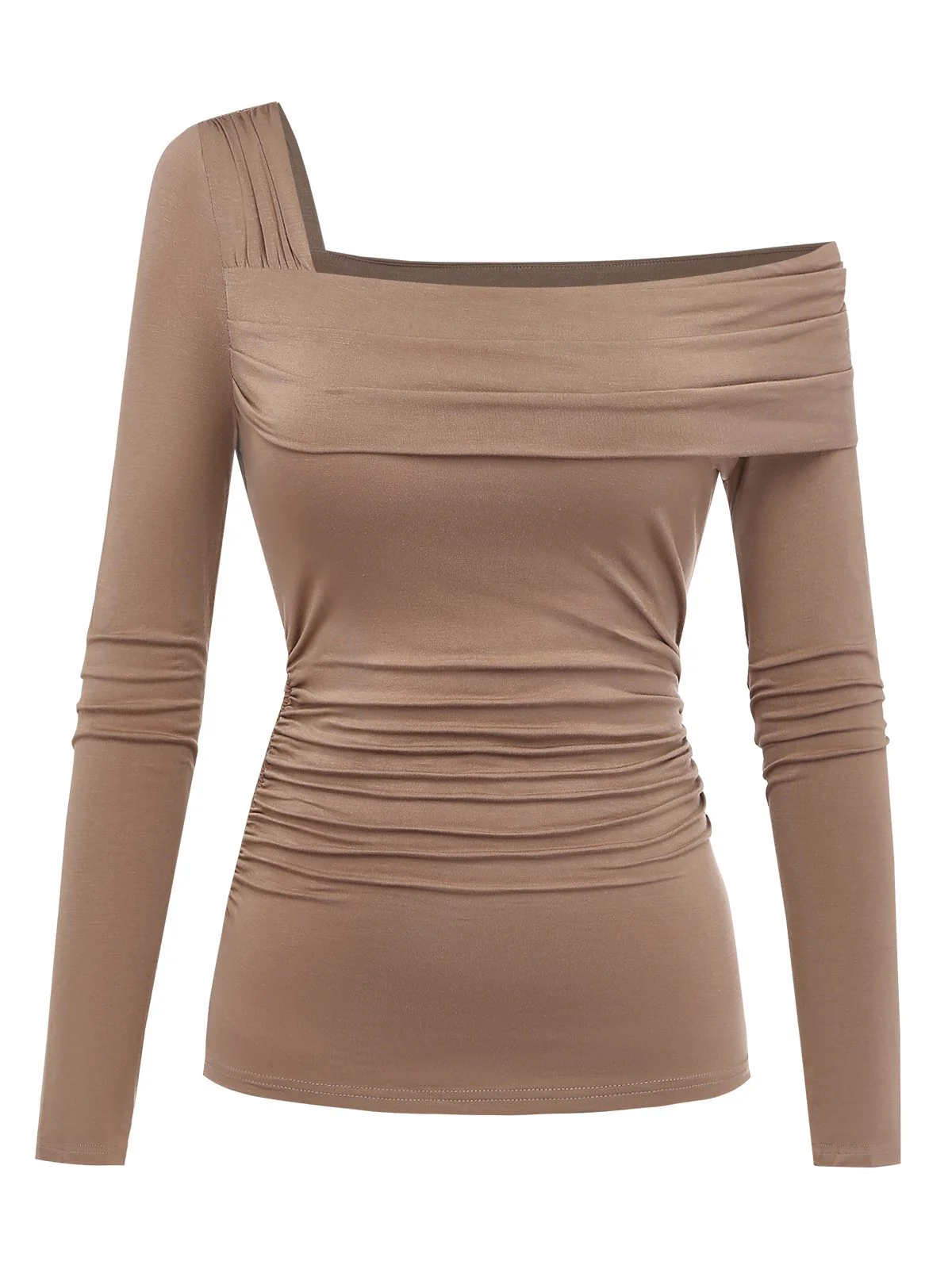 1980s Wrinkle One-Shoulder Long Sleeve Top - Image 10