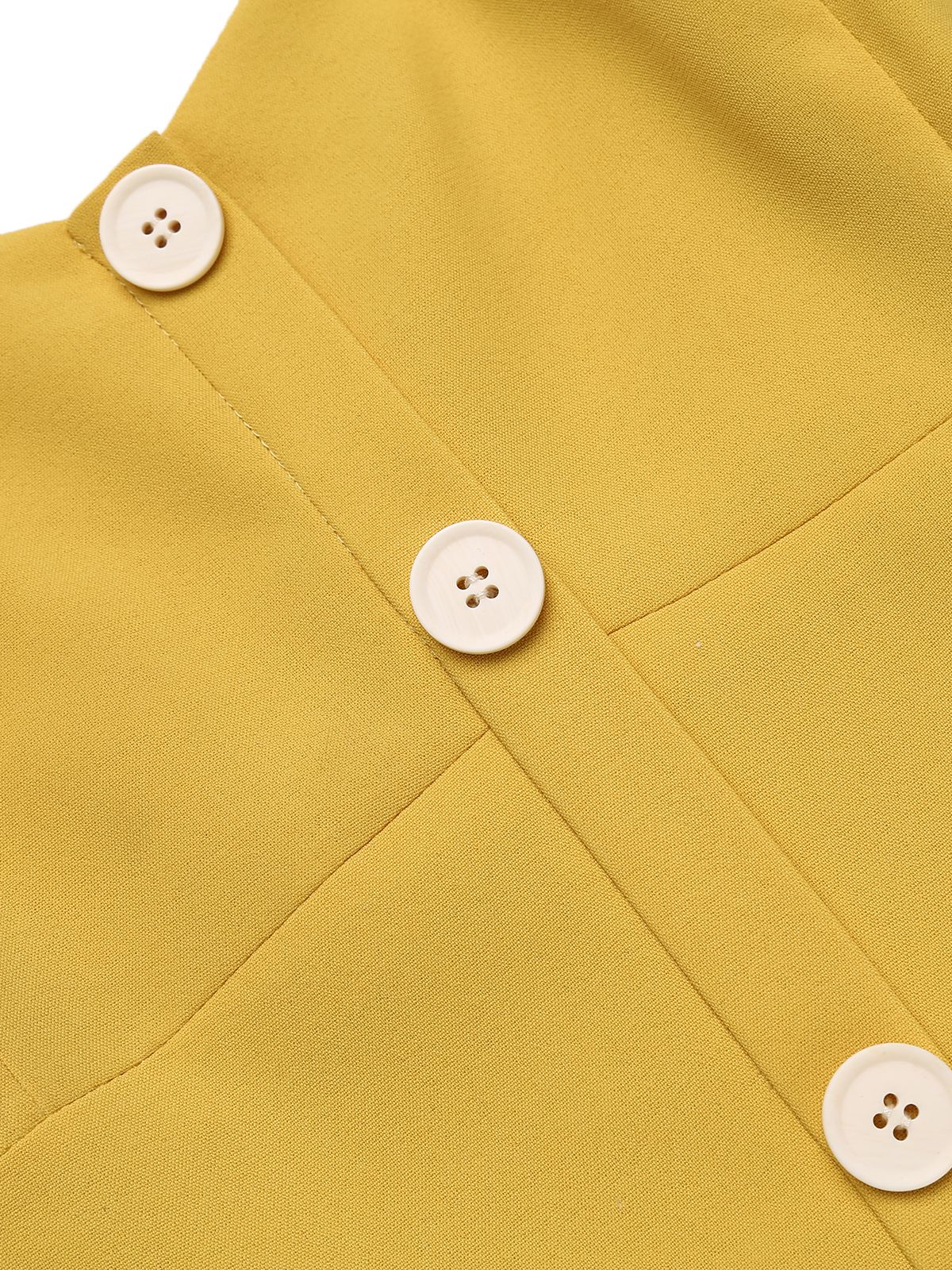 Yellow 1950s Romper & White Floral Skirt - Image 4