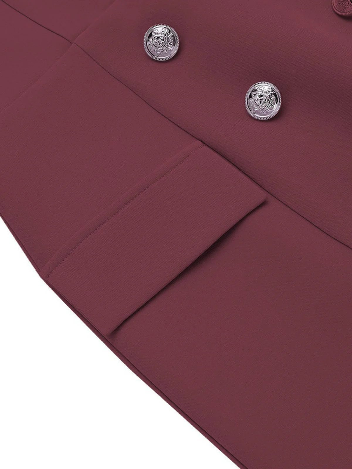 2PCS 1960s Button Work Pencil Dress - Image 9