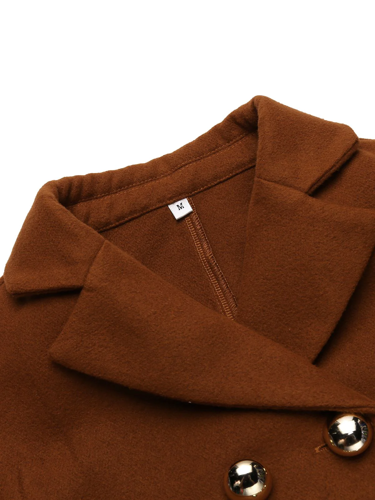 2PCS Brown 1960s Button Top & Pencil Skirt - Image 7