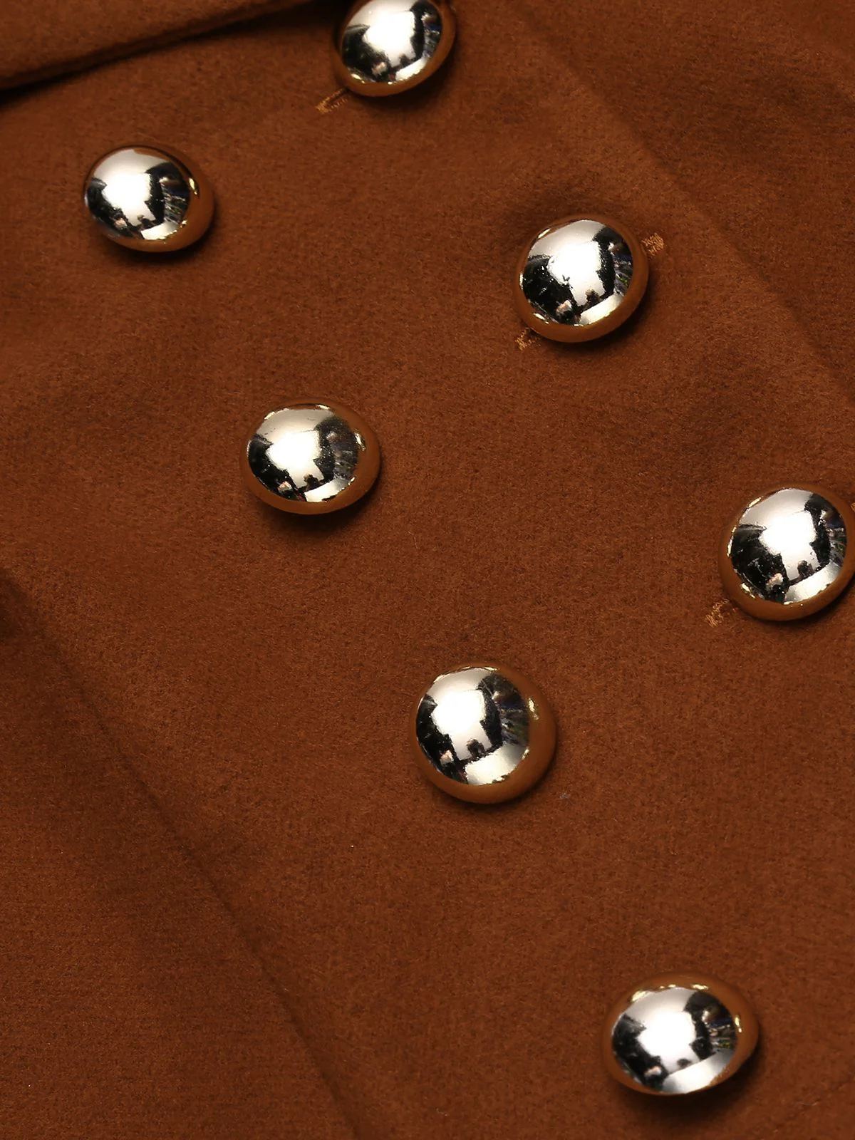 2PCS Brown 1960s Button Top & Pencil Skirt - Image 9