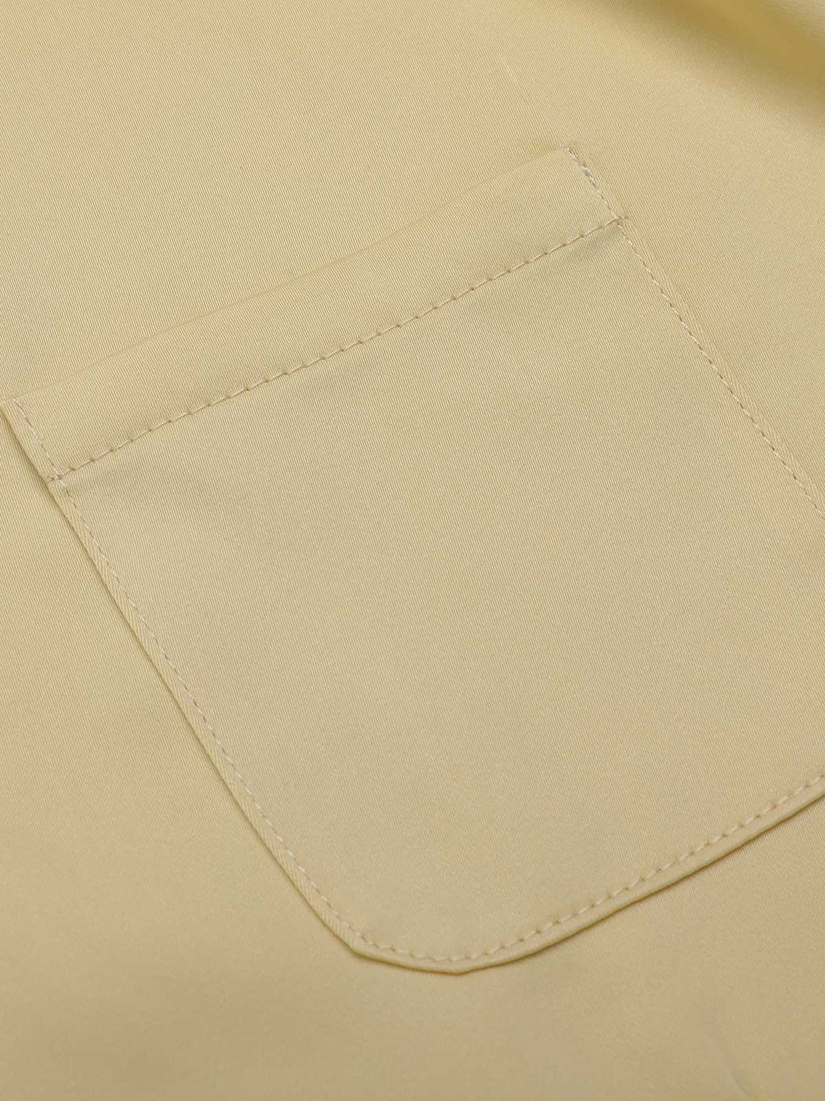 2PCS Lapel Puff Sleeve Solid Blouse & High Waist Skirt - Image 8