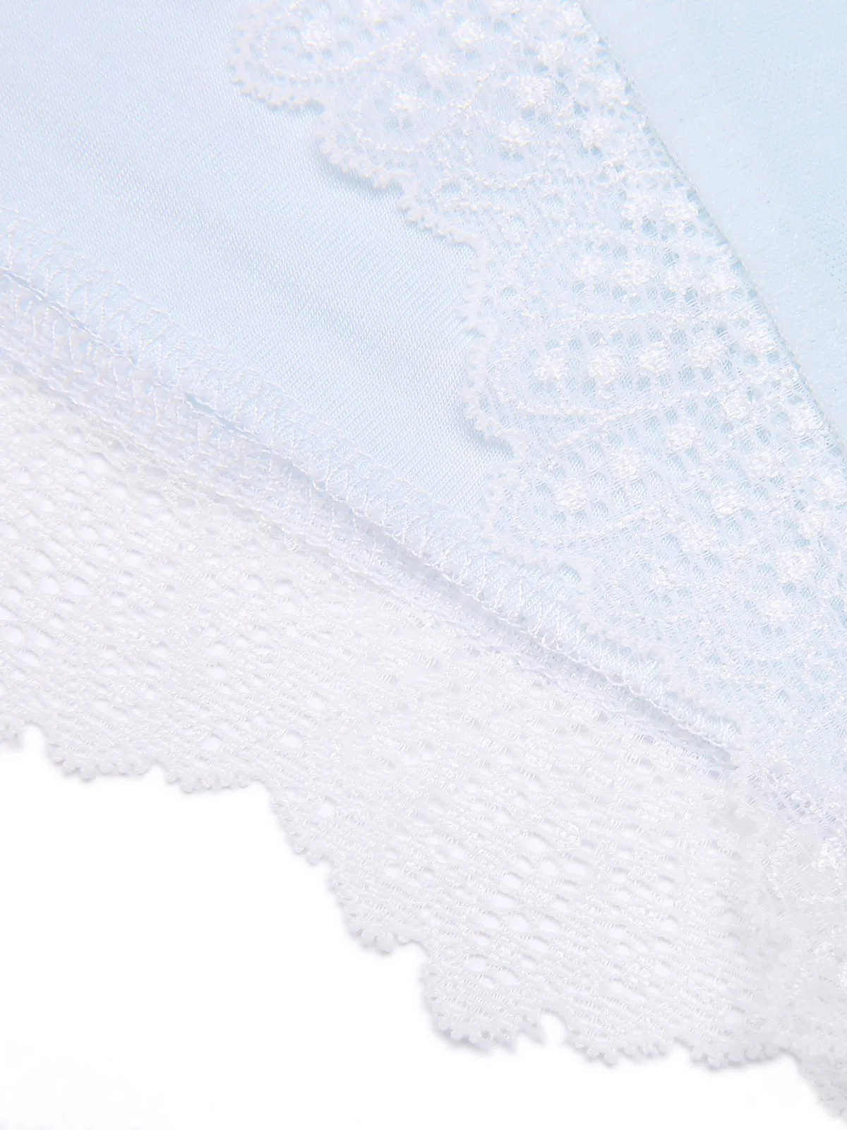 2PCS Light Blue 1940s Knot Lace Sleepwear - Image 6