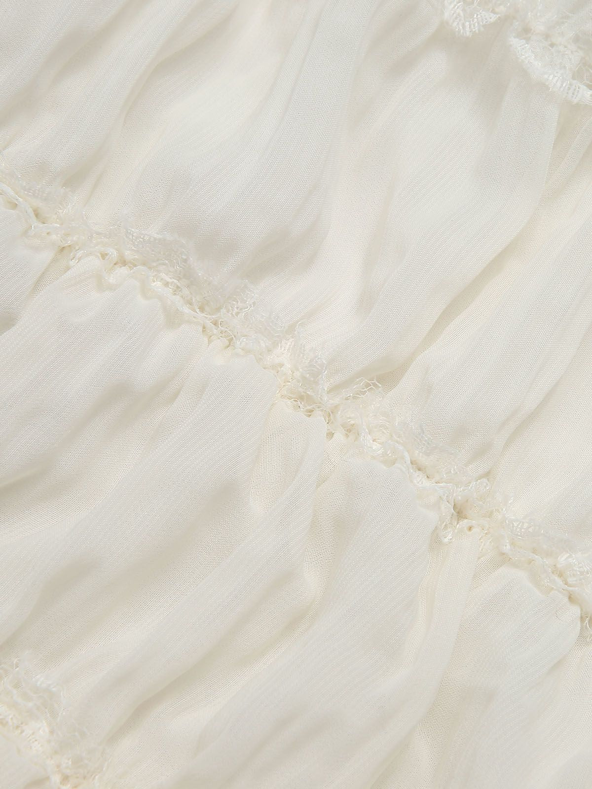 2PCS White 1970s Wrinkle Halter Backless Top & Skirts - Image 12