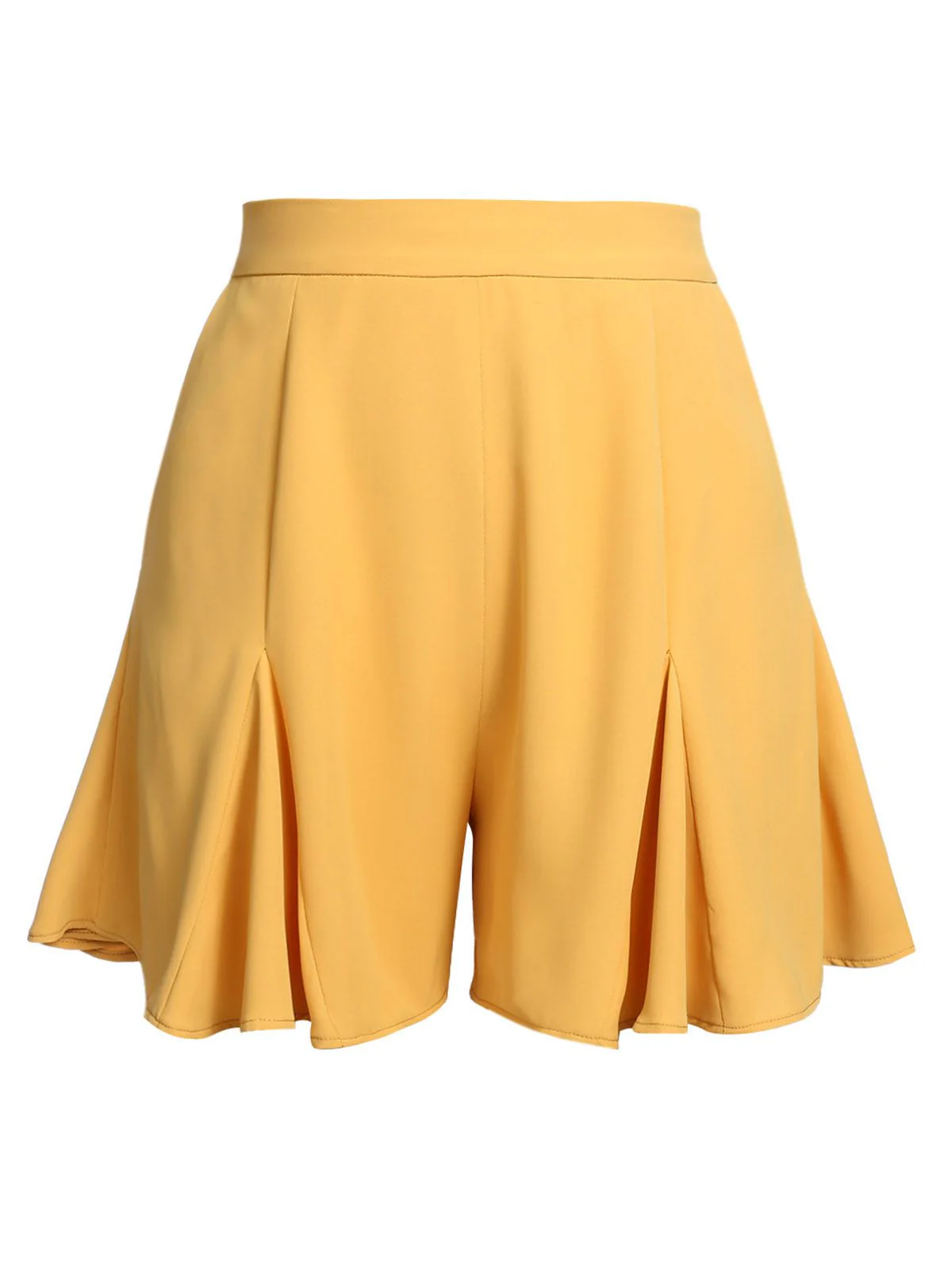 2PCS Yellow 1950s Embroidery Top & Pockets Shorts - Image 9