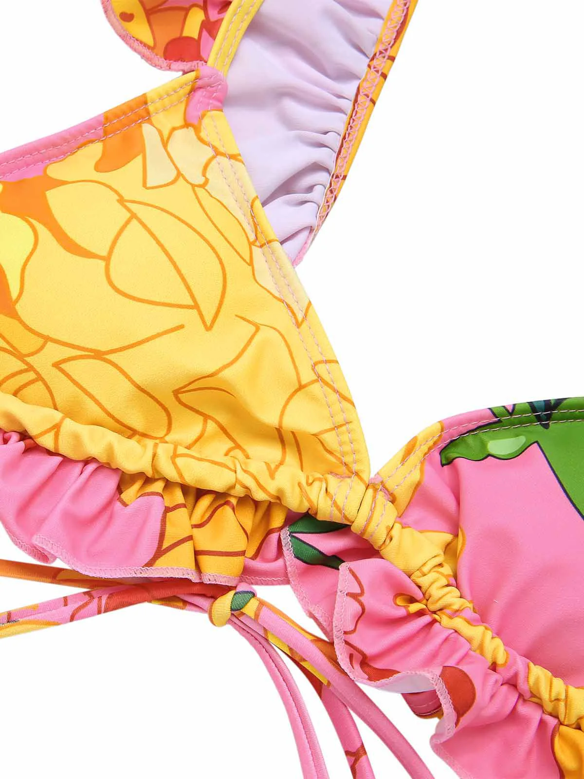 3PCS 1970s Pink Floral Swimsuit Set - Image 9